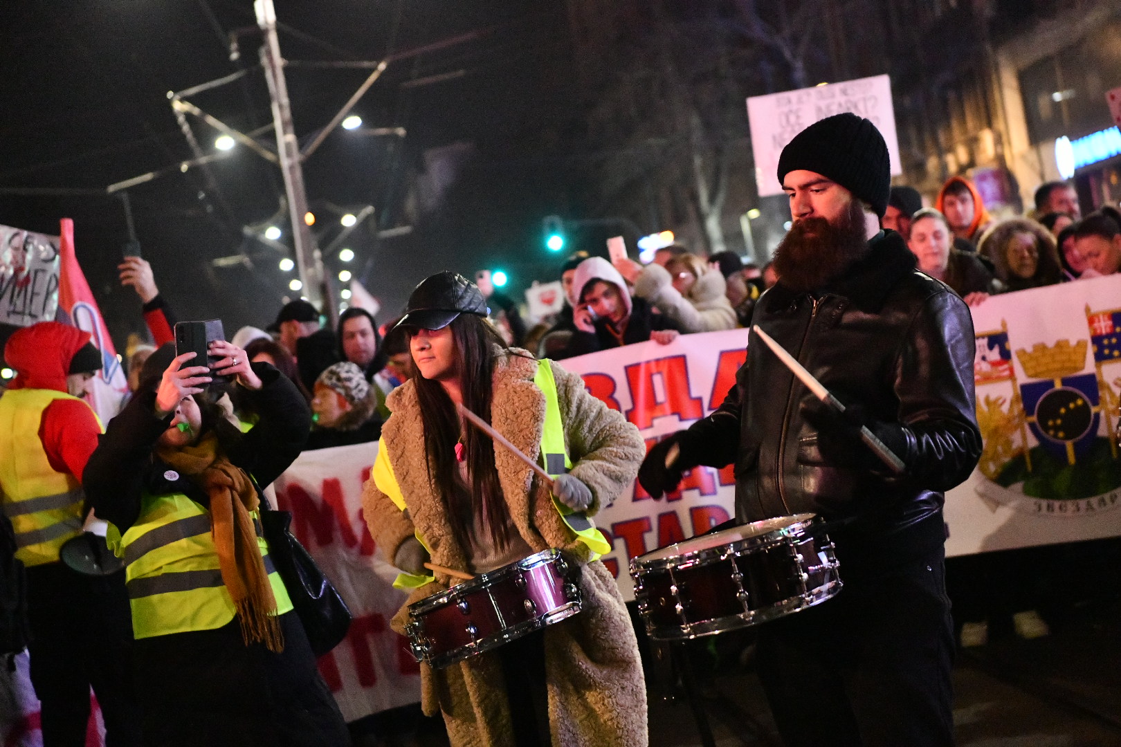 Vukov spomenik
Beograd 20.02.2025. Protestna šetnja Sretnimo se kod Vuka.  Protest Beogradskih opština. U Beogradu sa više lokacija kreću građani da bi se sreli kod Vukovog spomenika Foto: Vesna Lalić/Nova.rs