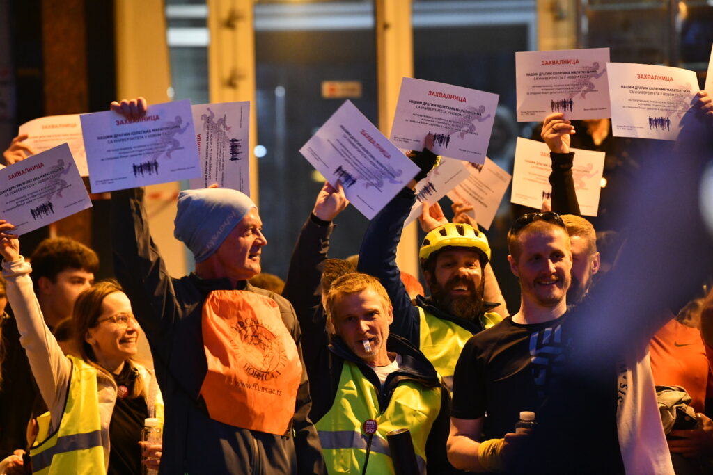 Beograd 25. februar 2025. Blokada ispred ministarstva prosvete, protest prosvetara, građana, đaka, učenika. Ministarstvo prosvete, prosvetari, veliki protest prosvetnih radnika koji je trajao cetiri sata Foto:Vesna Lalić/Nova.rs