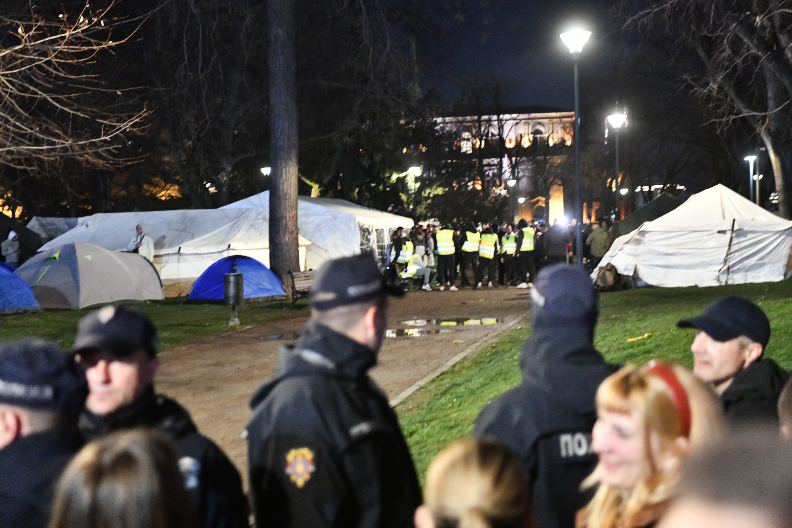 Beograd 11. mart 2025. Pionirski park, studenti 2.0, studenti koji vole da uče, kamp, šatori, ograda, Ćacilend Foto:Vesna Lalić/Nova.rs