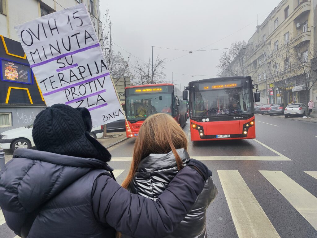 Beograd 01. januar 2025. Zemun Akcija "15 minuta tišine" za 15 nastradalih osoba u padu nadstrešnice u Novom Sadu Foto:Goran Srdanov/Nova.rs