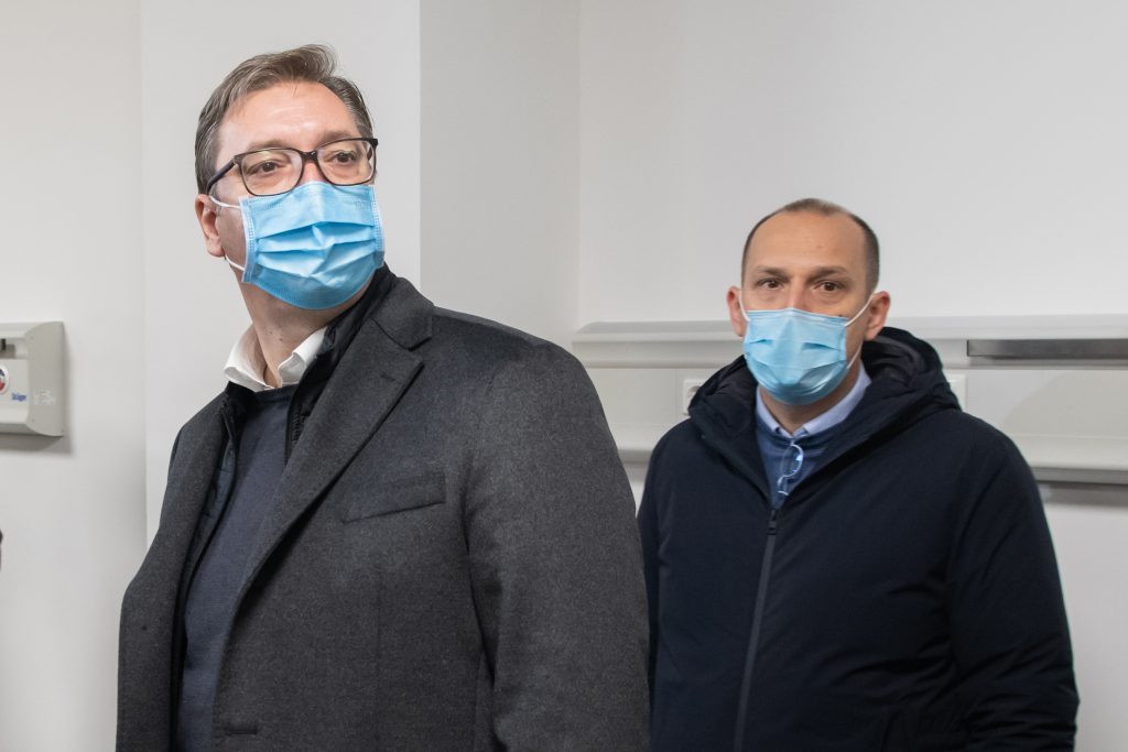 Beograd, 07.11.2020. Batajnica, vojni kompleks "Zemun Ekonomija", izgradnja nove kovid bolnice, obilazak radova, gradilišta, treća smena, Aleksandar Vučić, ministar zdravlja Zlatibor Loncar Foto: Goran Srdanov/Nova.rs