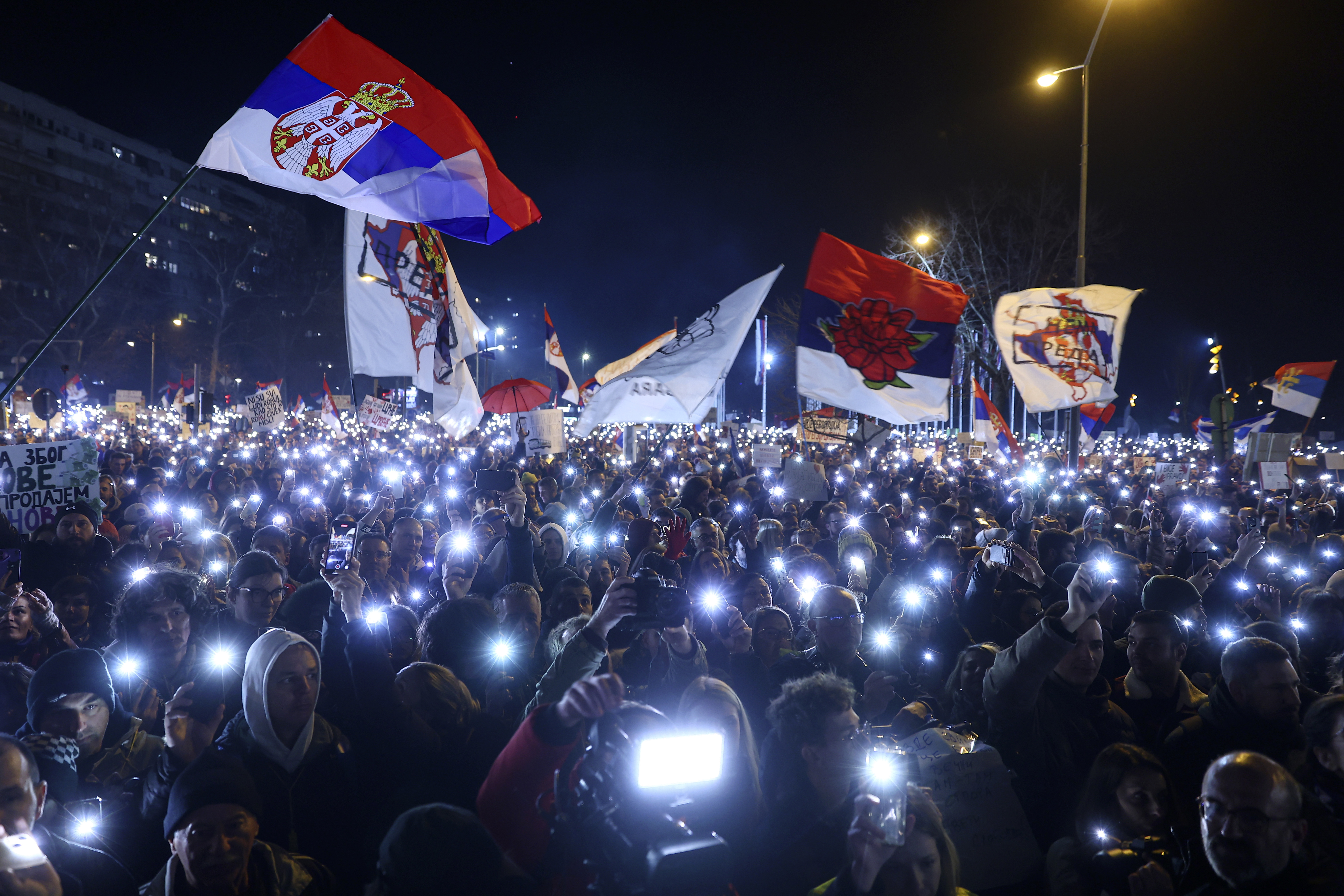 APTOPIX Serbia Protests