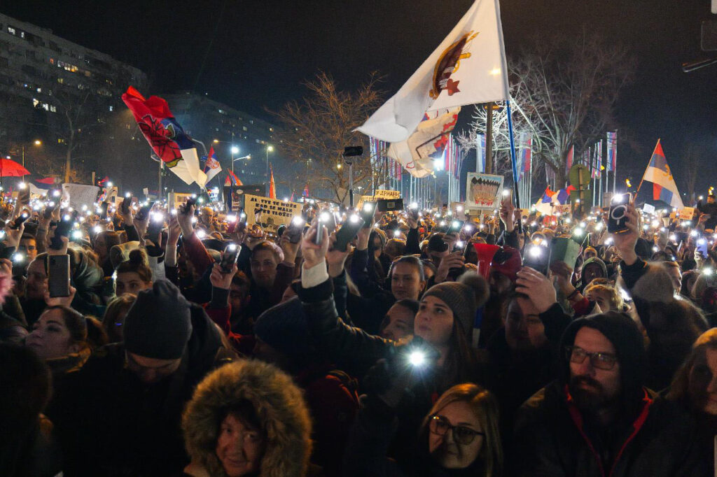 Mesto: Novi Sad
Datum: Sat Feb 01 21:35:26 CET 2025
Dogadjaj: DRUŠTVO/POLITIKA - Protest studenata i građana tokom 24-časovne blokade Mosta slobode u Novom Sadu
Fotoreporter: Milica Vučković
Izvor: FoNet