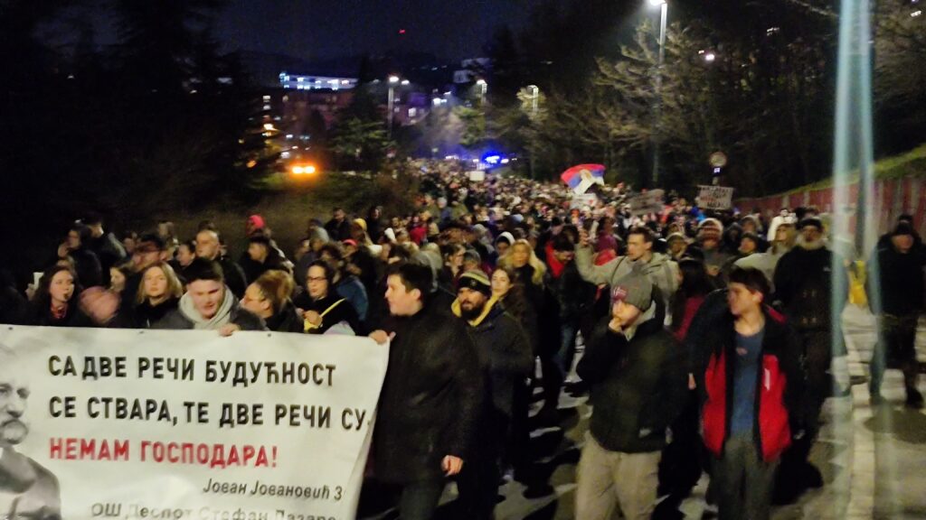 Beograd 03. februar 2025. Osnovna škola Despot Stefan Lazarević na Mirijevu  protest Mirijevo, protest Foto:Zoran Lončarević/Nova.rs