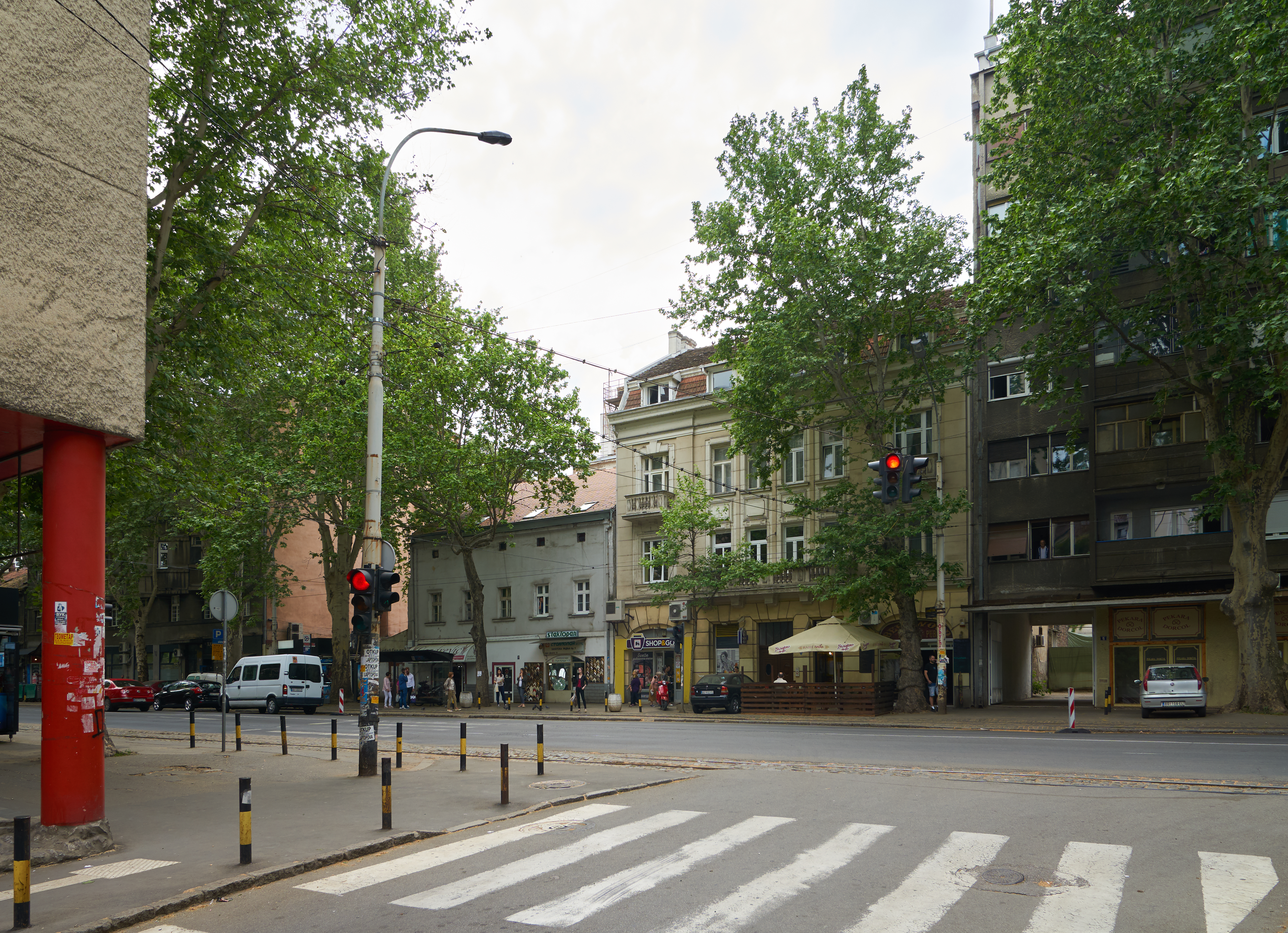 Belgrade,,Serbia,-,May,04,,2018:,Crosswalk,And,View,On