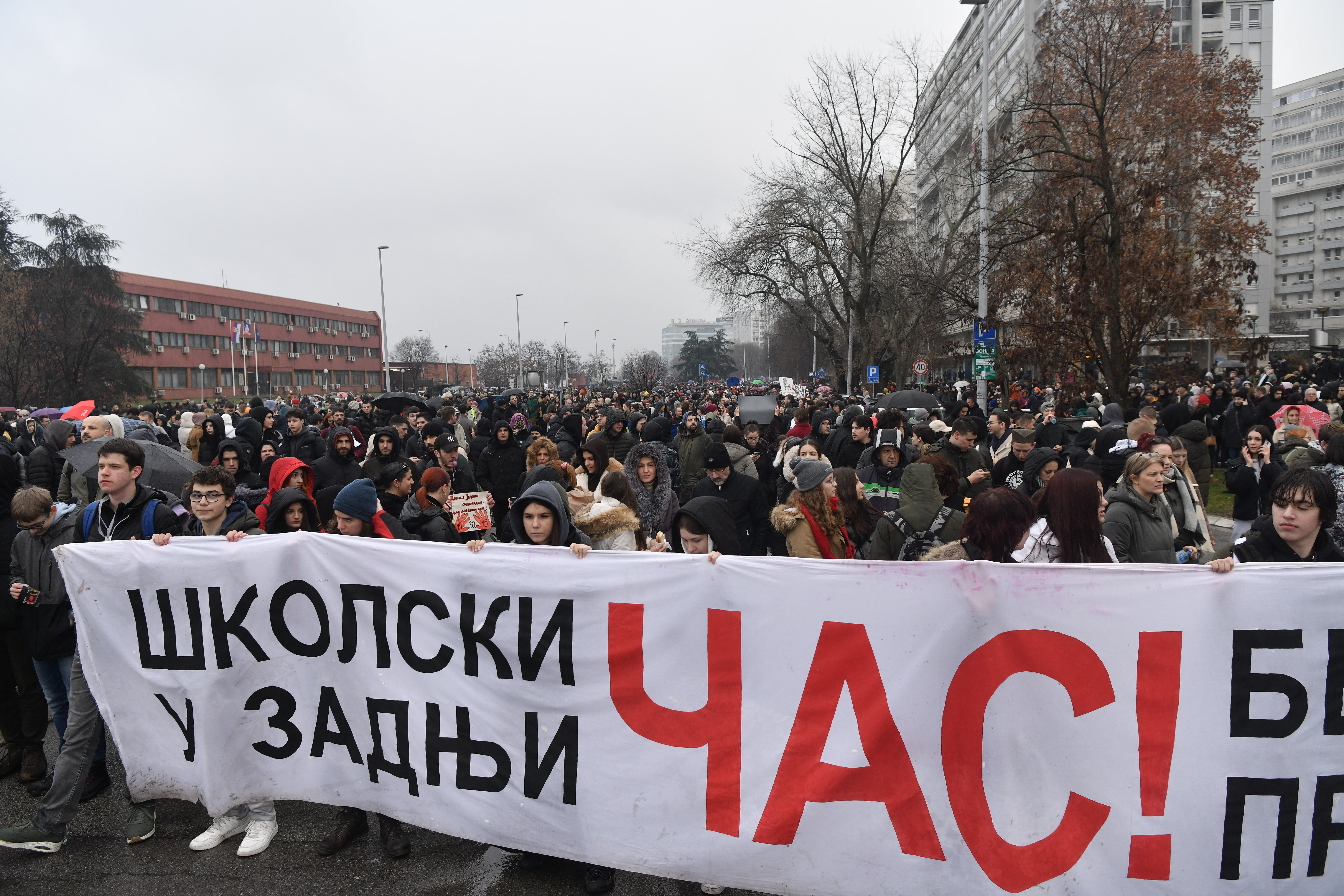 Beograd 24. januar 2025. Generalni štrajk, veliki protest studenata, građana, srednjošlolaca Foto:Goran Srdanov/Nova.rs