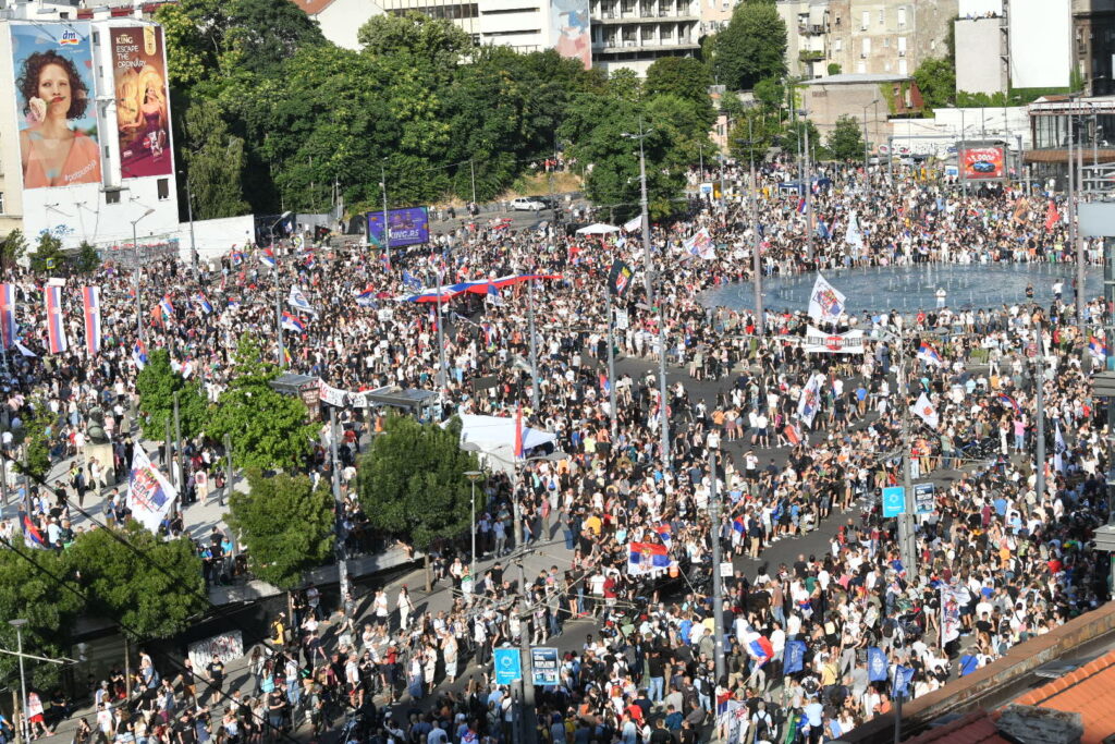 Beograd 28.06.2025. Vidimo se na Vidovdan, veliki studentski protest, Slavija, total, masovka Foto: Vladislav Mitić/Nova.rs