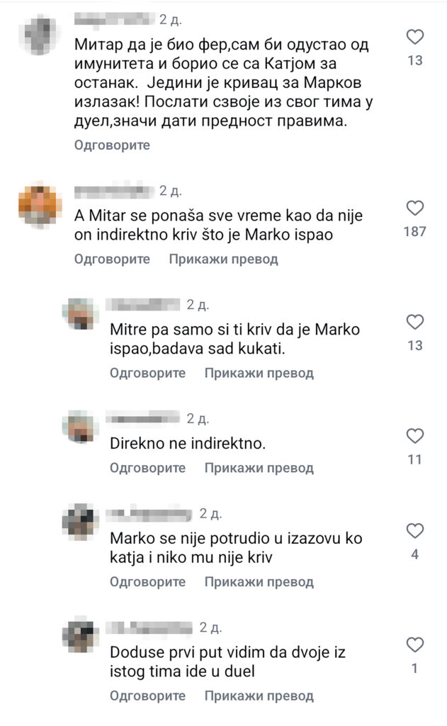 ružni komentari na račun Mitra Pešića, ovogodišnjeg učesnika Survivor-a