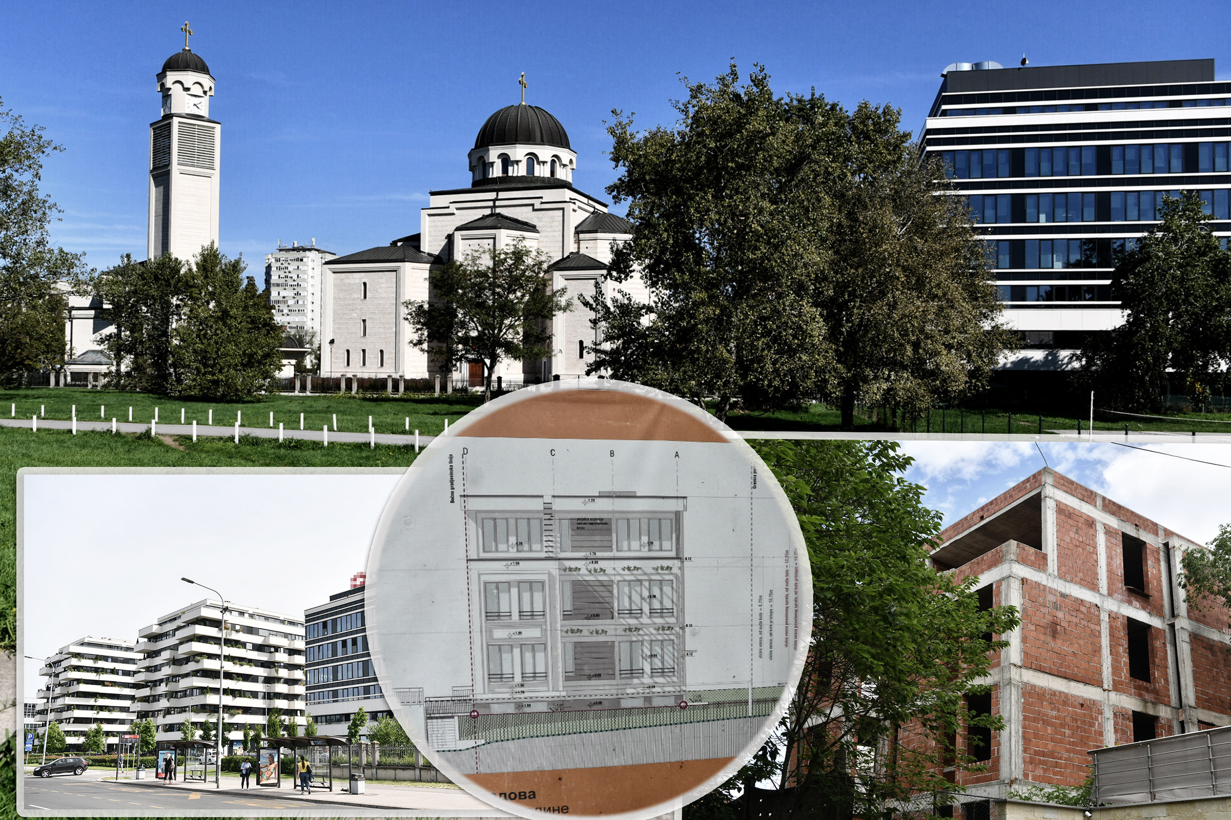 poslovi SPC u gradnji stanova..  Beograd 13.10.2024 Novi Beograd, Omladinskih brigada, crkva foto Vesna Lalic/Radar SPC želi plac na kome se gradi Univerzitetsko naselje