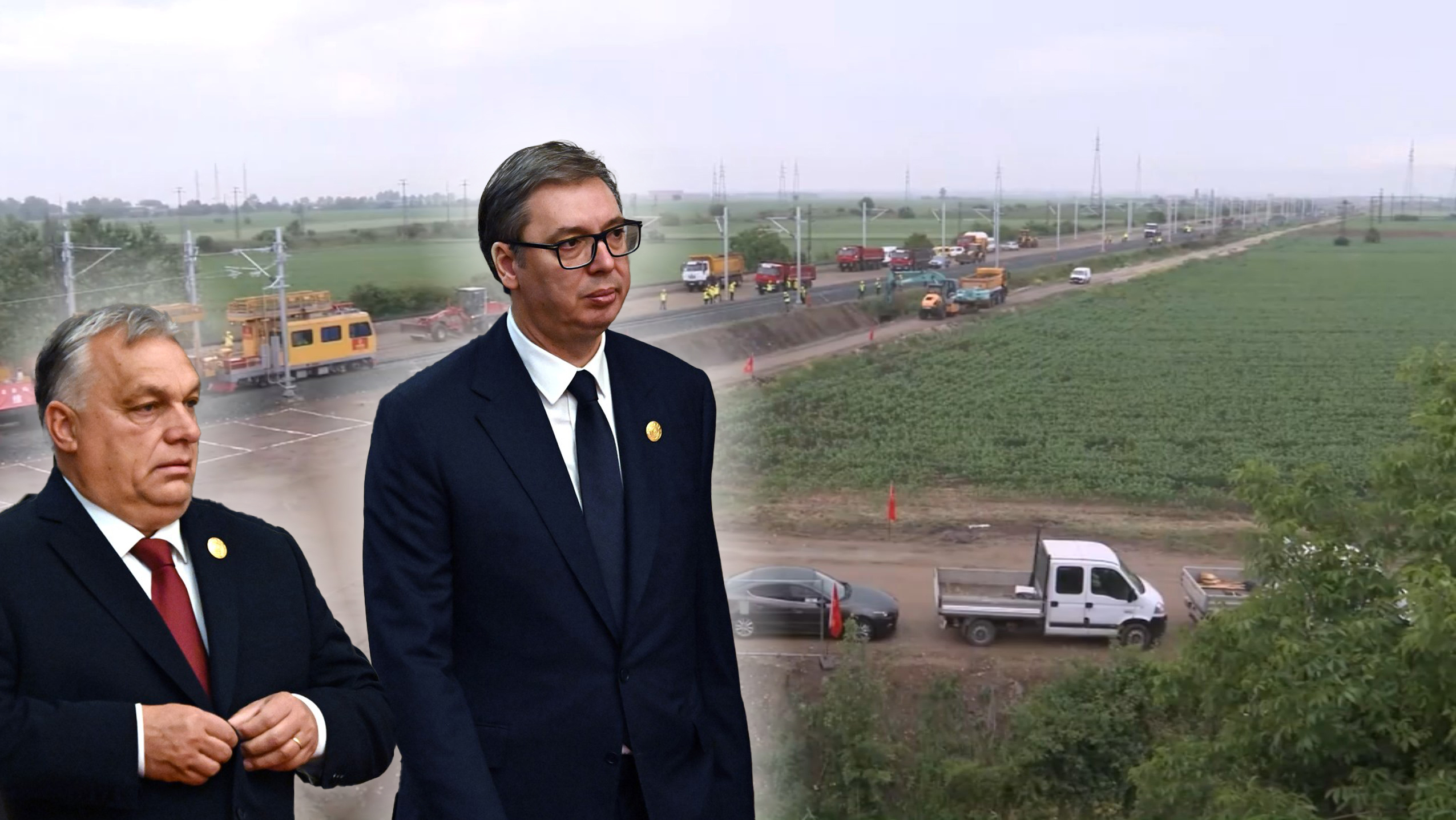 Viktor Orban i Aleksandar Vučić, pruga Beograd Budimpešta, kombo Foto: Grigory Sysoev / Sputnik / Profimedia