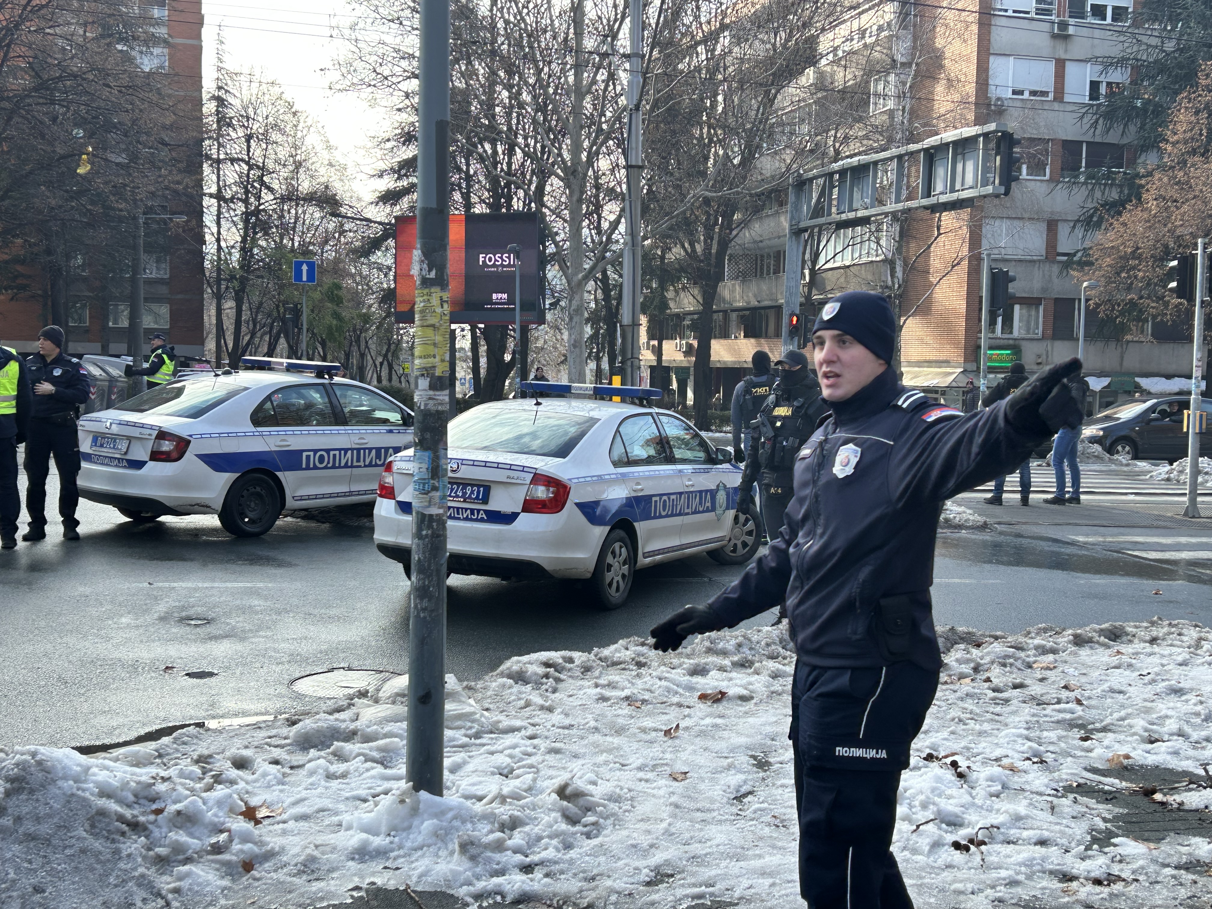 Mesto hapšenja i pucnjave u bulevaru kralja aleksandra Foto Jovan Mladenovic