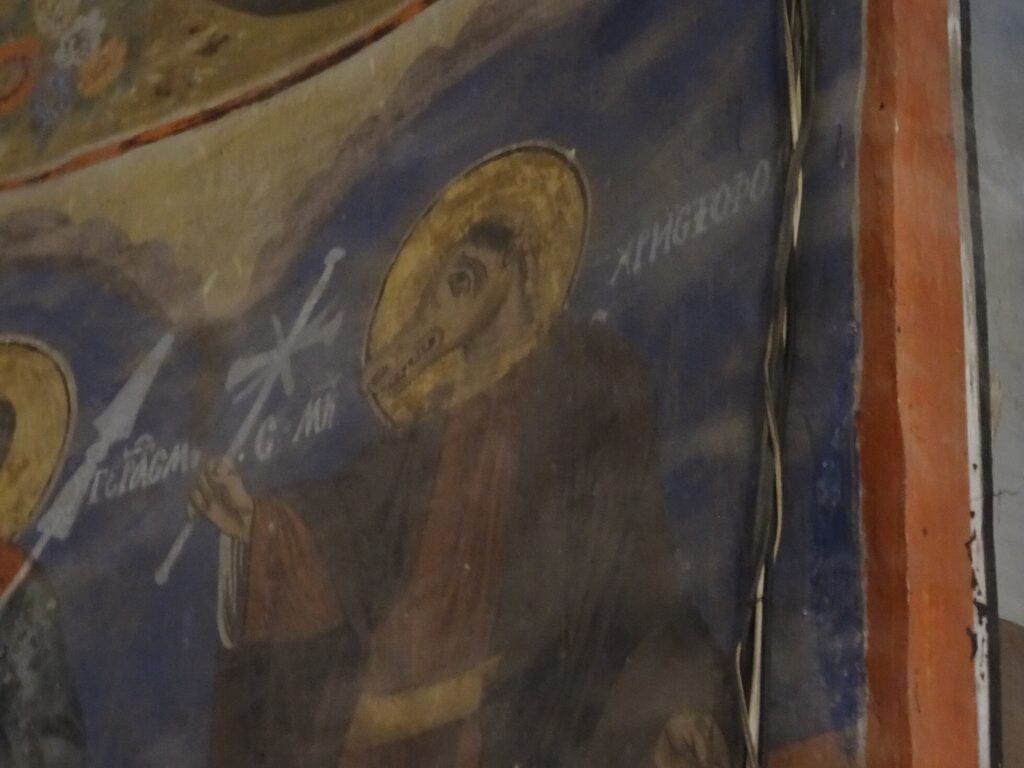 Sveti Hristofor, manastir Sukovo fereska, psoglavi svetac, neobične freske