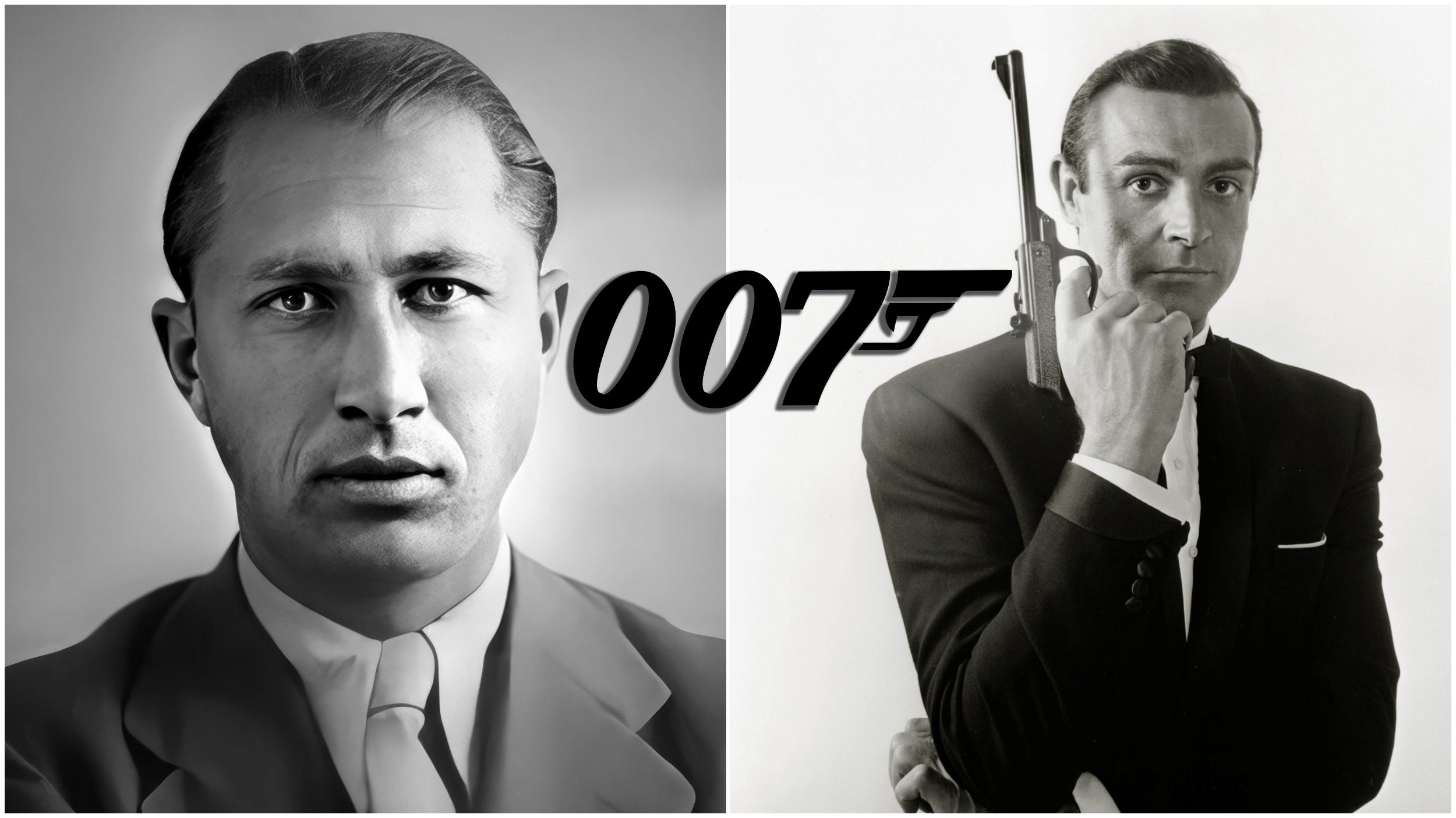 Duško Popov i Šon Koneri i ulozi Džejms Bonda, 007, kombo Foto: P.D.Enhanced / Alamy / Alamy / The Hollywood Archive / Hollywood Archive / Profimedia