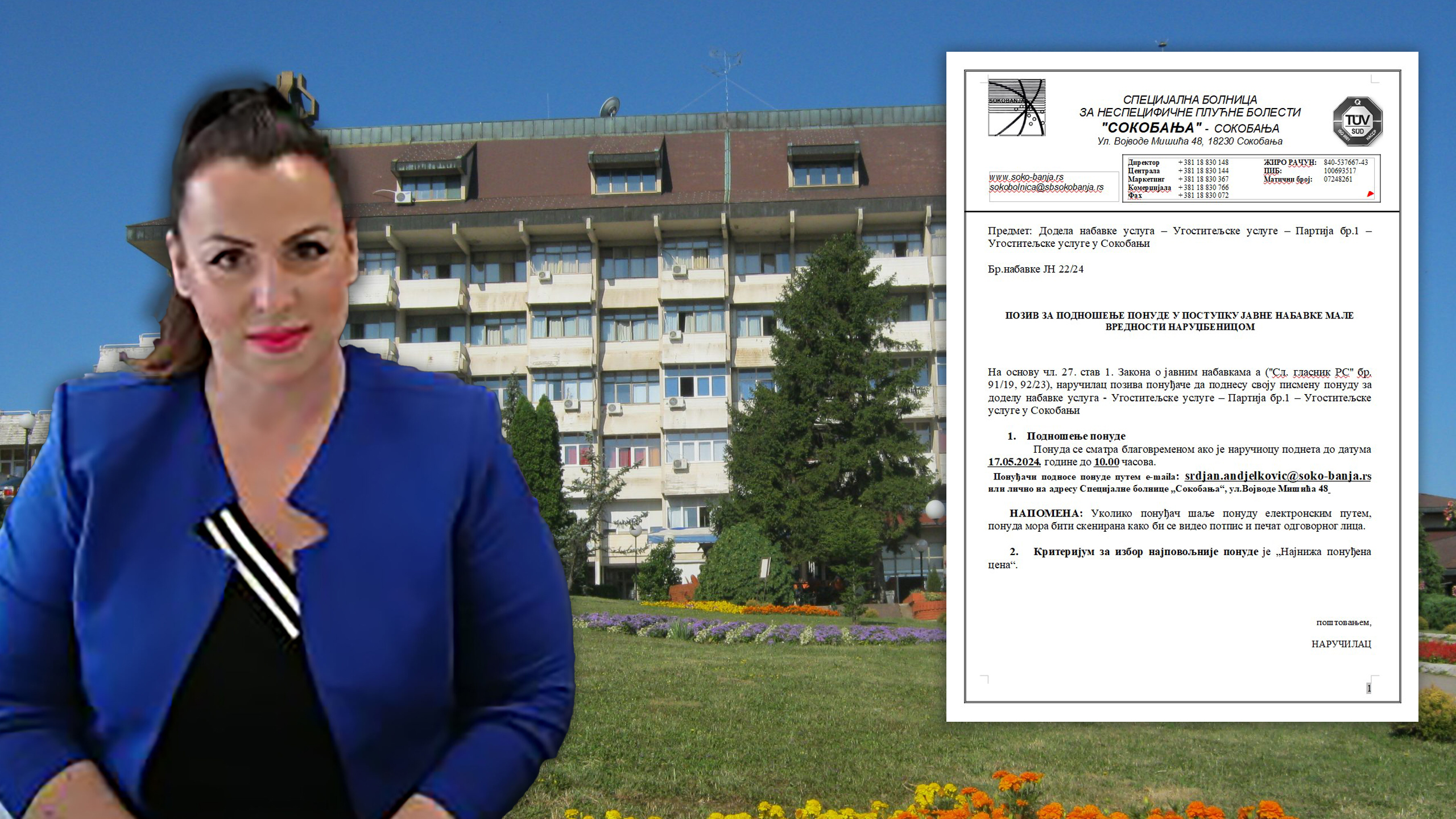 dr Ivana Filipović, Specijalna bolnica Sokobanja, javna nabavka kombo