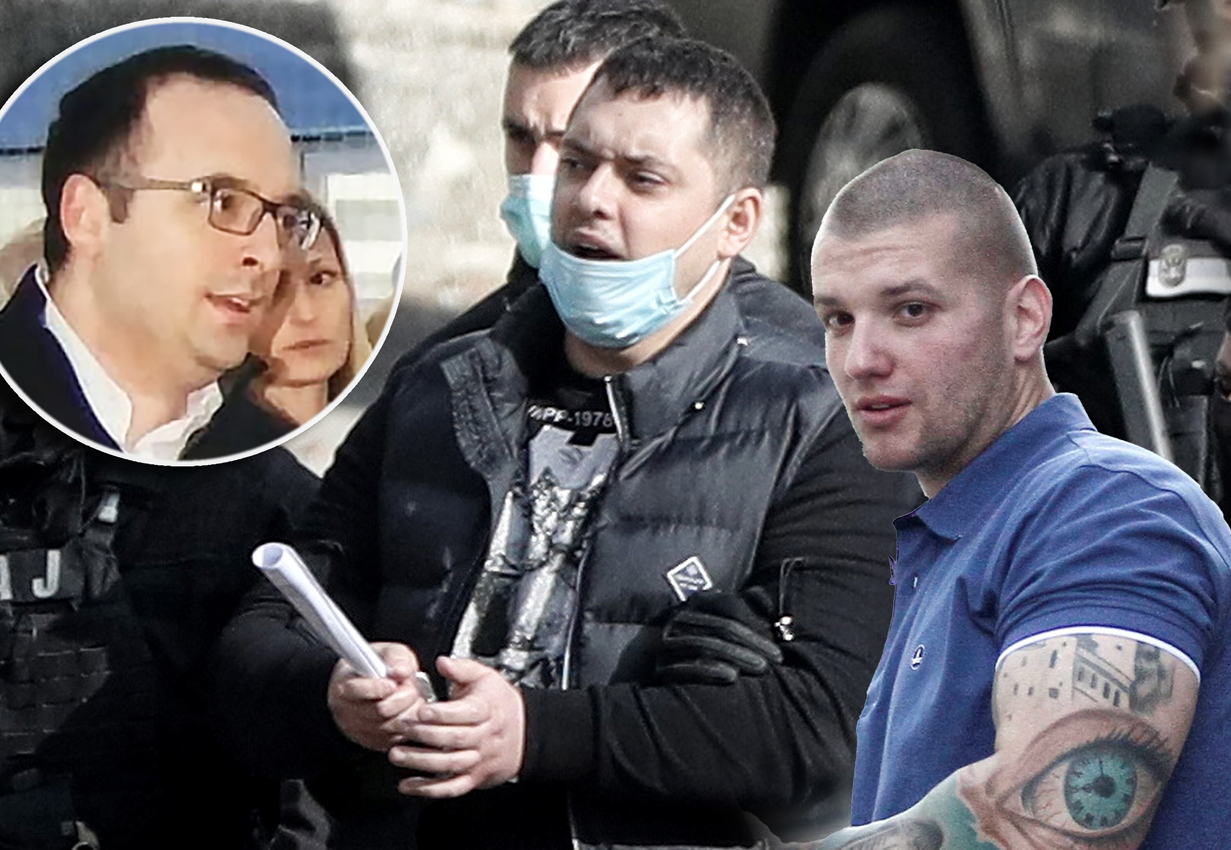 As part of the investigation after the arrest of the organized criminal group, Veljko Beluvuk, known as Velja Nevolja, was brought to the stadium of the Partizan Football Club accompanied by the police.