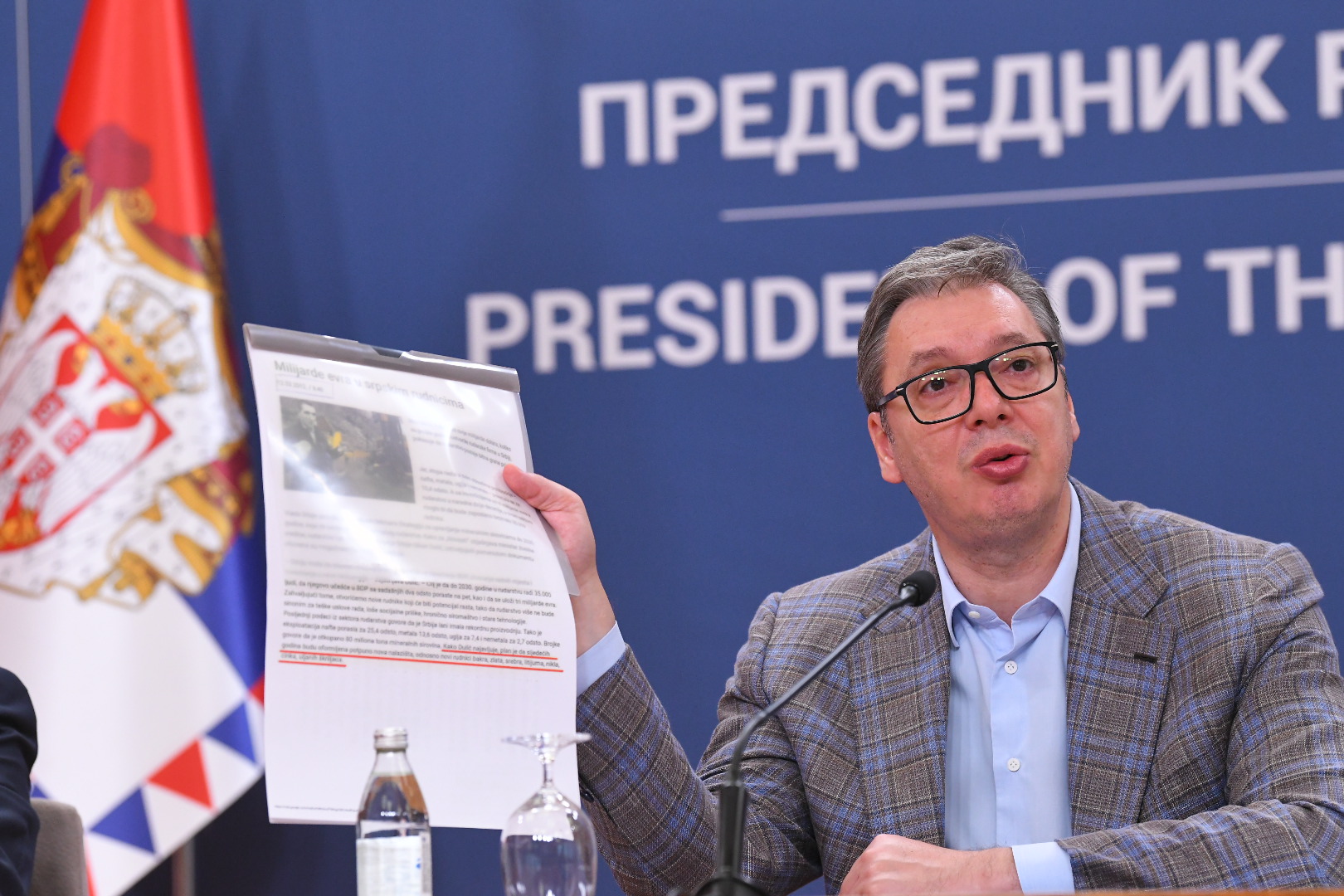 Konferencija za medije predsednika Srbije Aleksandra Vučića