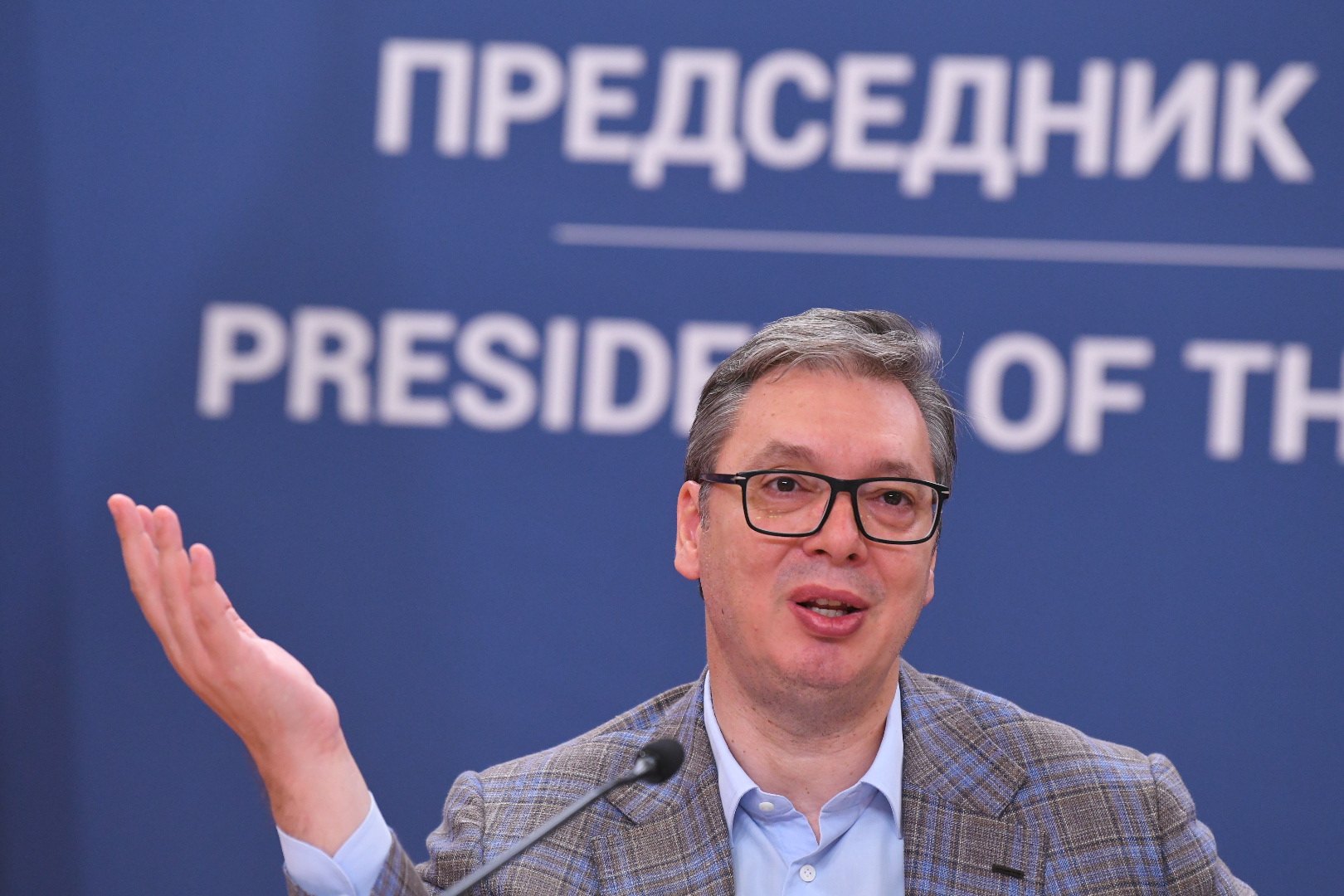 Beograd 11. avgust 2024. Konferencija za medije predsednika Srbije Aleksandra Vučića Foto:Amir Hamzagić/Nova.rs