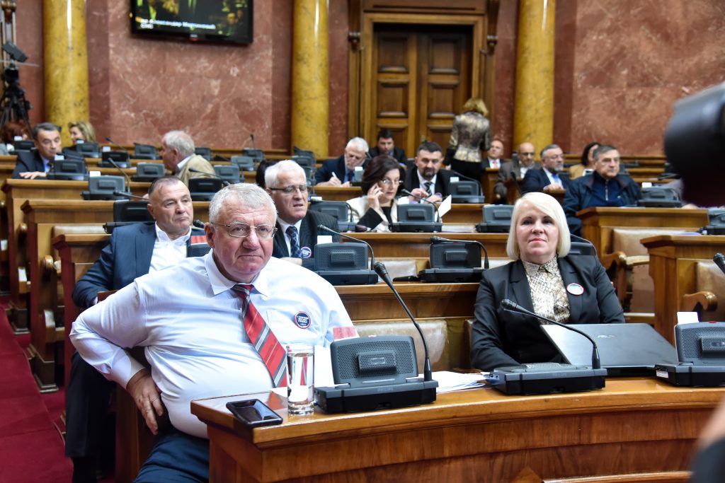 Beograd 06.02.2020. Vojislav Šešelj, Nataša Jovanović. SRS. Skupština Srbije, Narodna skupština republike Srbije, sednica vlade, skupštinska sala, poslanici Foto: Nemanja Jovanović/Nova.rs