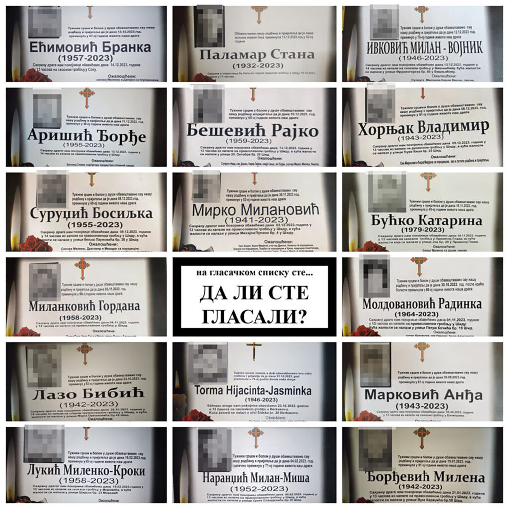 Građanka Šida pronašla ljude sa umrlica na biračkom spisku