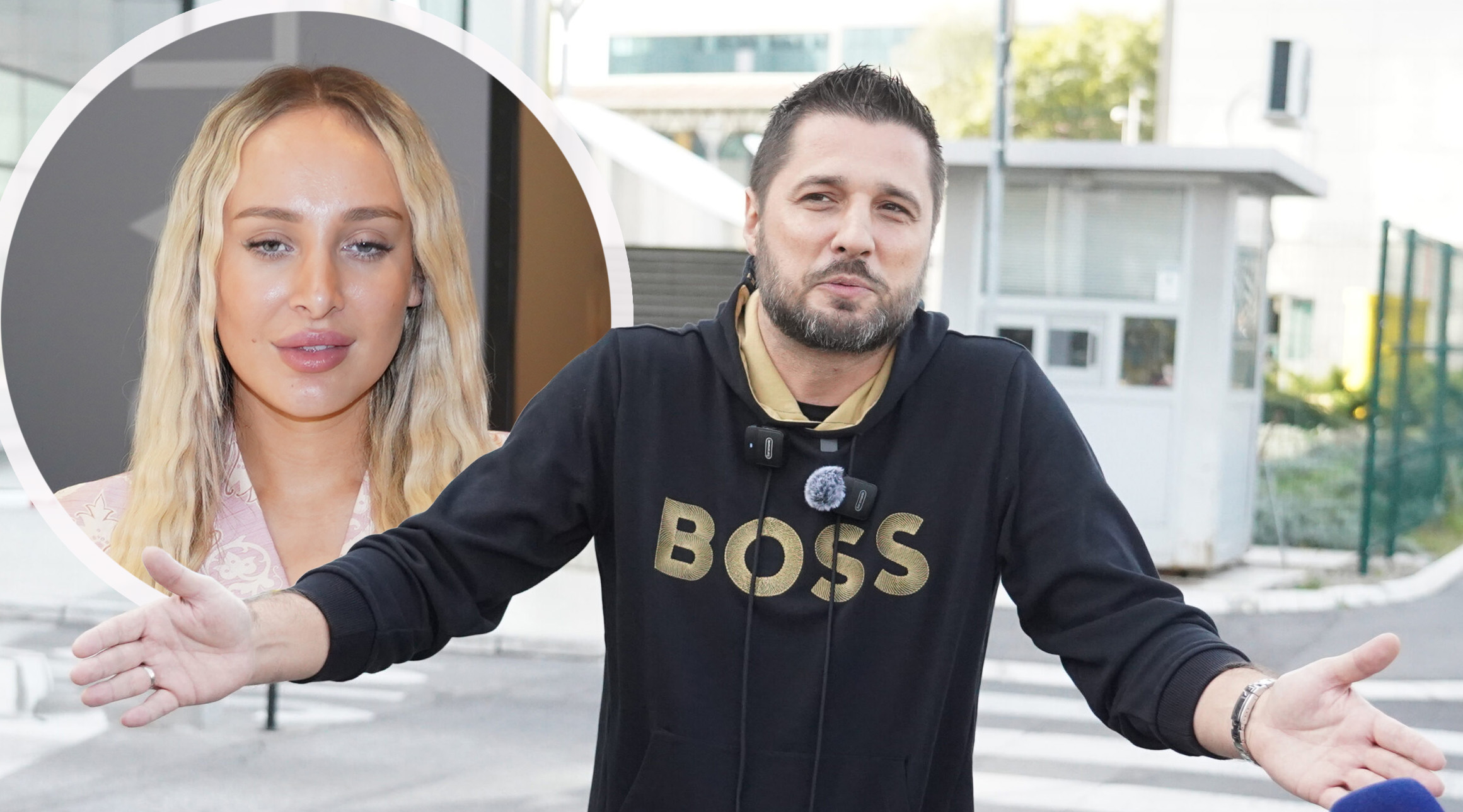 Marko Miljkovic spoke to journalists in Airport City the day after he took his wife Luna Djogani and daughter Lana out of the Narodni Front maternity ward.Marko Miljkovic je razgovarao sa novinarima u Airport Cityju dan nakon sto je suprugu Lunu Djogani