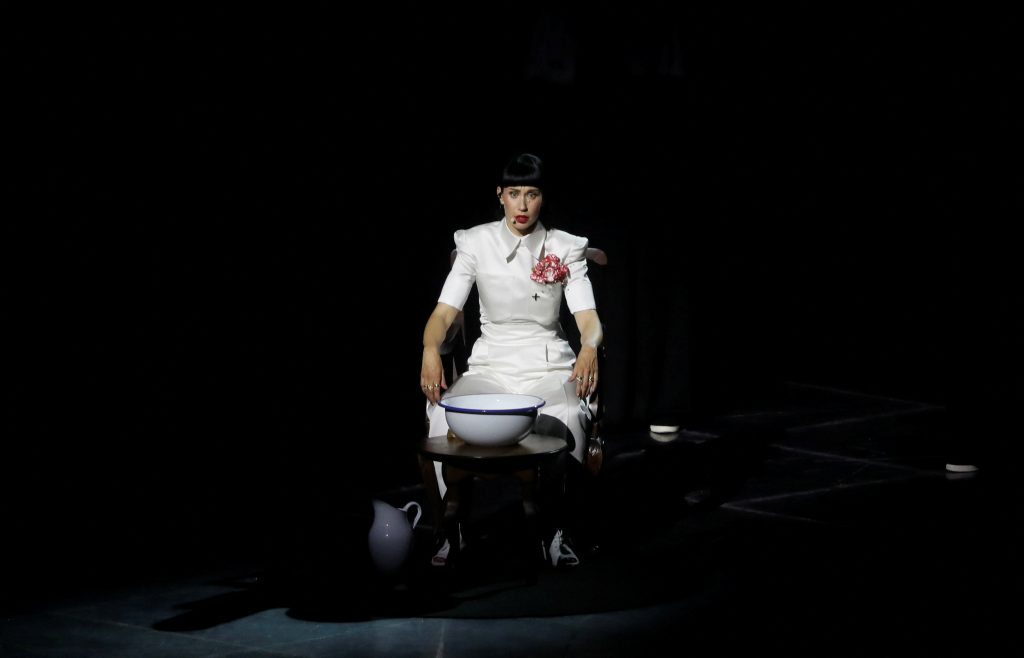 Konstrakta from Serbia performs during the final of the 2022 Eurovision Song Contest in Turin, Italy, May 14, 2022. REUTERS/Yara Nardi