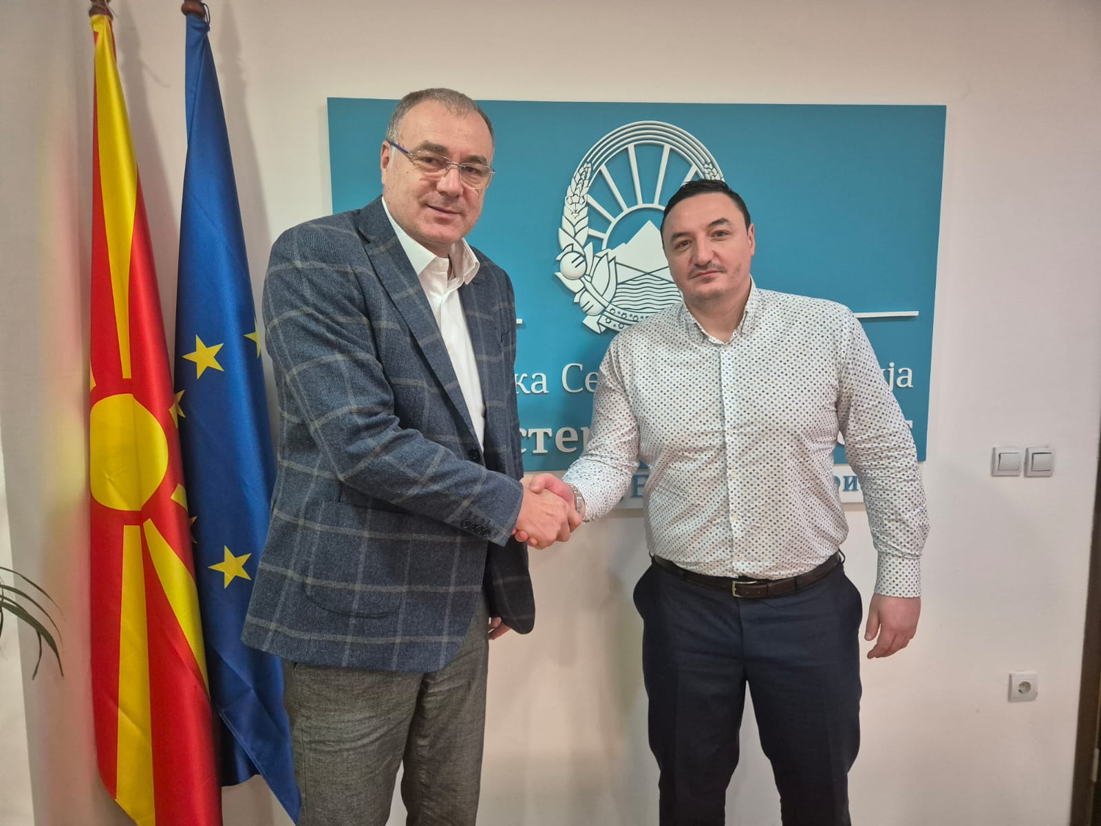 Tanaskovic sa ministrom sporta Makedonije foto SSSS