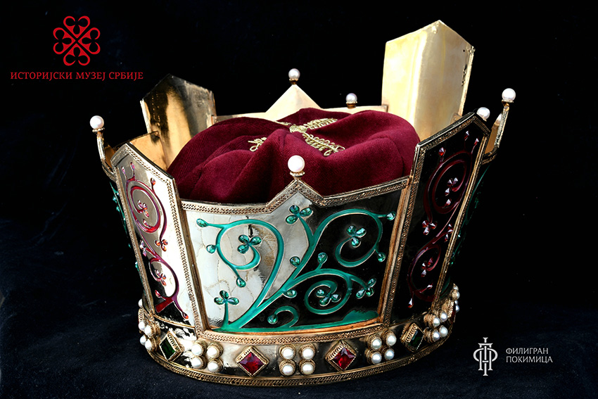 Rekonstrukcija krune despota Đurđa Brankovića, Detalj sa izložbe Čekajući stalnu postavku, Istorijski muzej Srbije