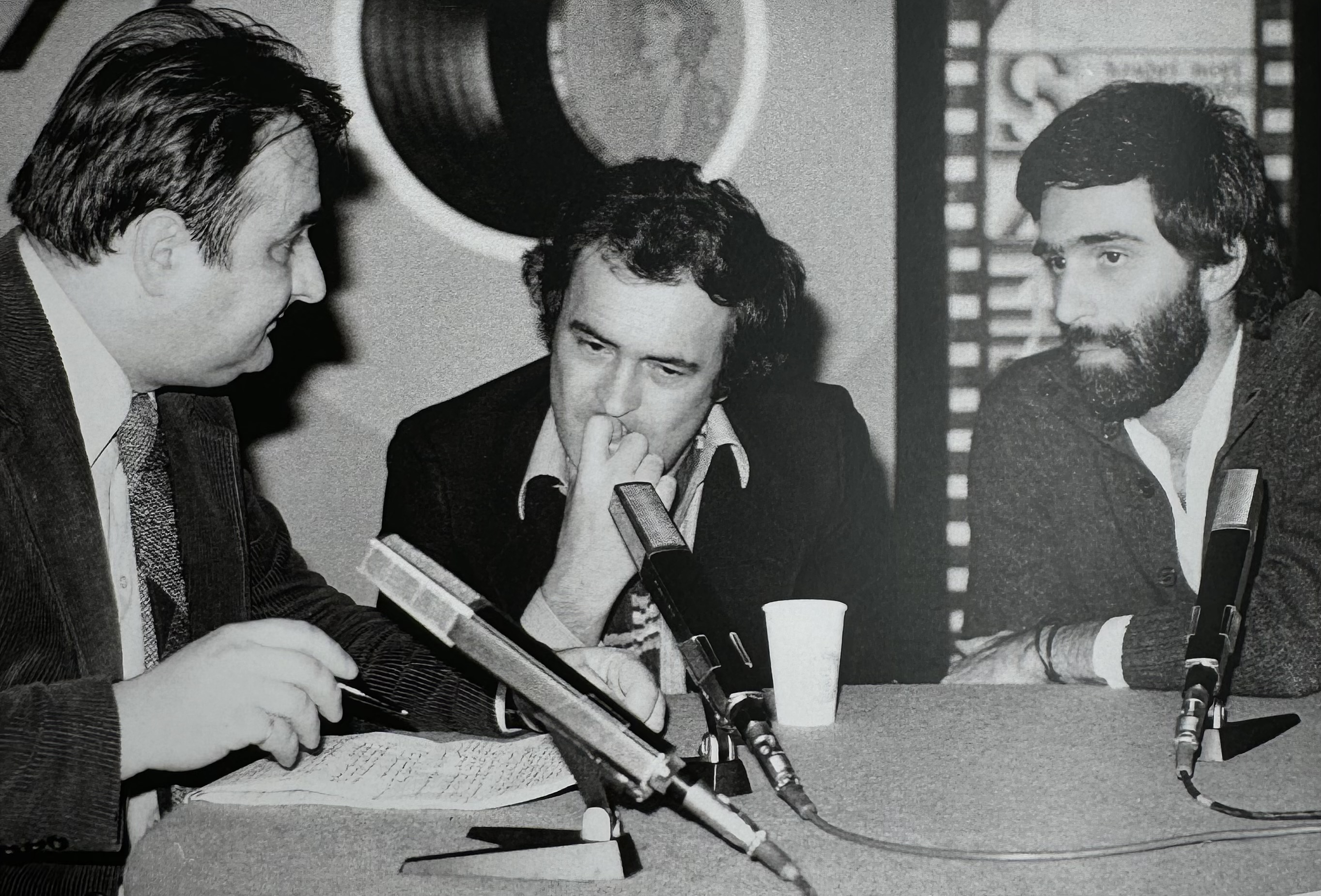 Hronika Festa Slobodan Novaković, Bernardo Bertoluči i Čedomir Kolar Foto privatna arhiva Marka Novakovića iz iz knjige Slobodan Novaković - Ličnost kao metafora - Biblioteka grada Beograda