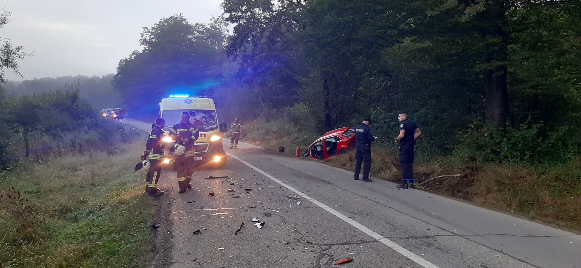 Petrinja, saobraćajna nesreća, Hrvatska, hronika Foto: Facebook/Javna vatrogasna postrojba Grada Petrinje