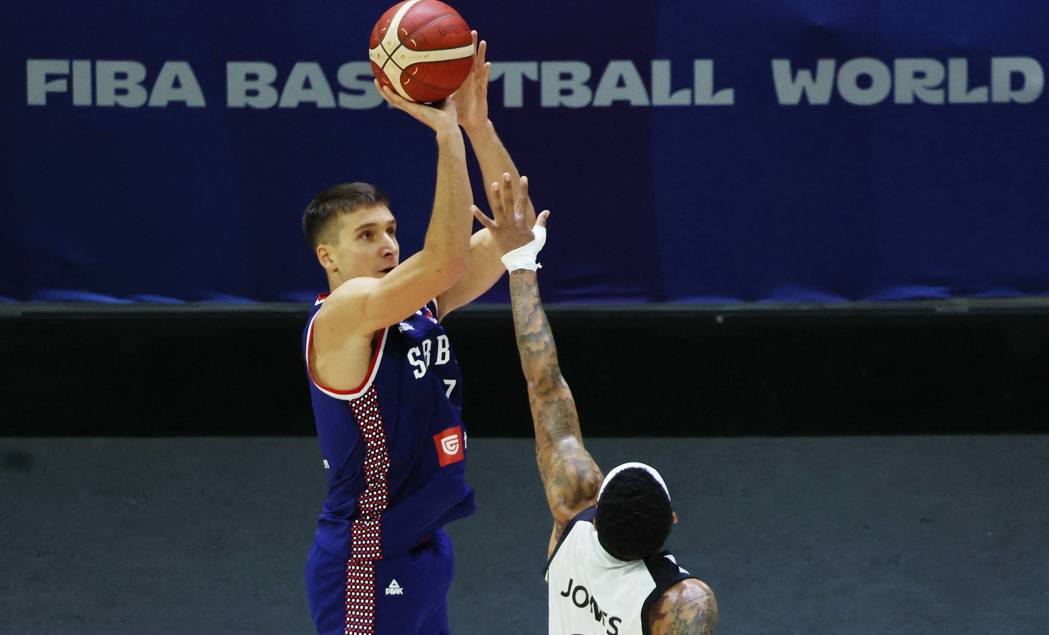Basketball - FIBA World Cup 2023 - First Round - Group B - South Sudan v Serbia - Araneta Coliseum, Quezon, Philippines - August 30, 2023 Serbia's Bogdan Bogdanovic in action REUTERS/Eloisa Lopez