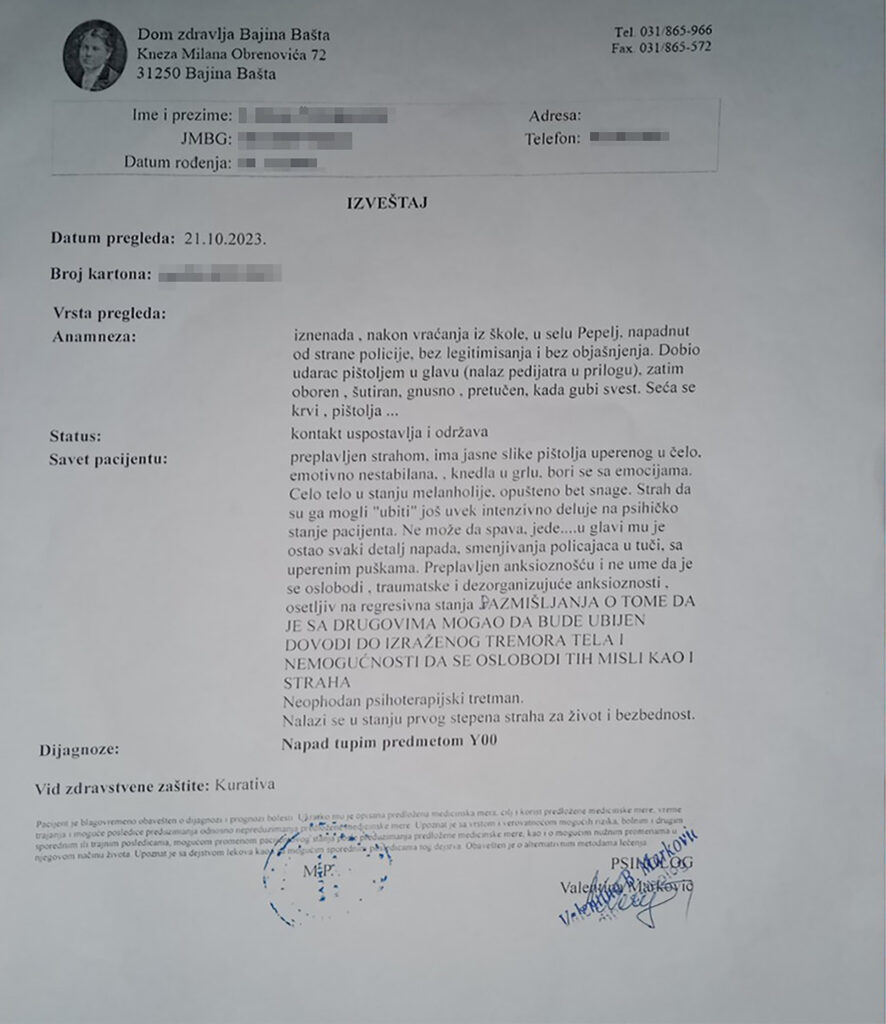 kako su panduri greškom pretukli tri klinca
Tagovi: Užice, policija, Bajina Bašta, maloletnici, prebijan je,  lekarski nalaz