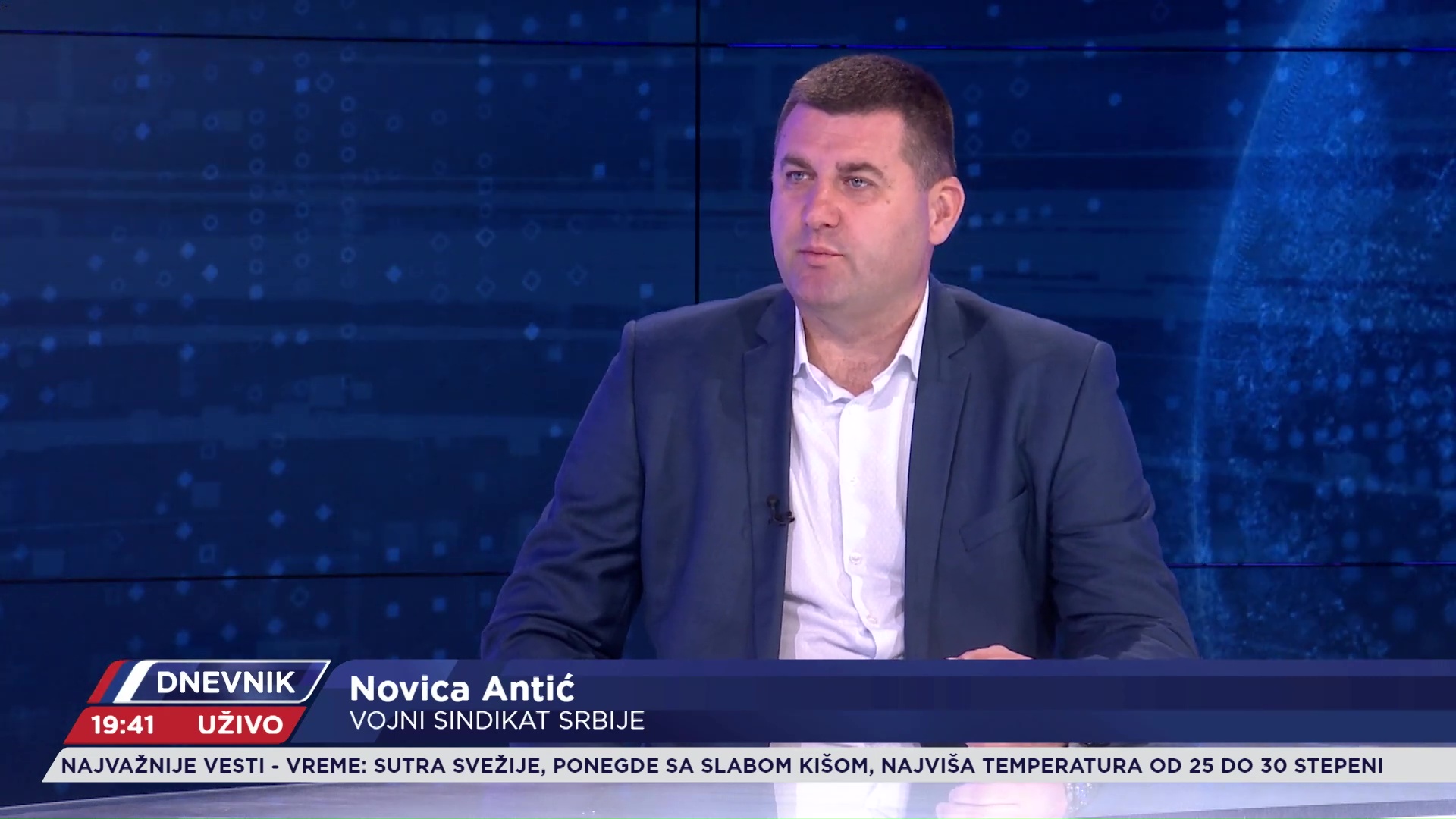 GOST_ Novica Antić, predsednik Vojnog sinidata Srbije STANJE U VOJSCI IZA KAPIJE KASARNI