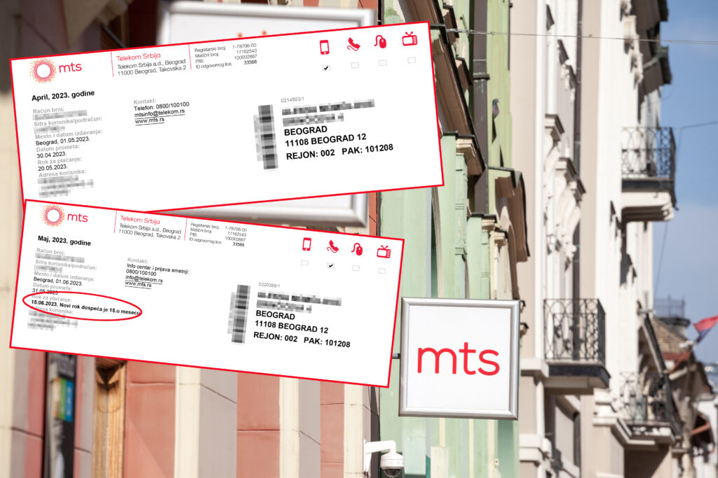 MTS, Telekom Srbija, računi, novi rok za plaćanje, pomeren rok za plaćanje, kombo Foto: Shutterstock/BalkansCat/Privatna arhiva