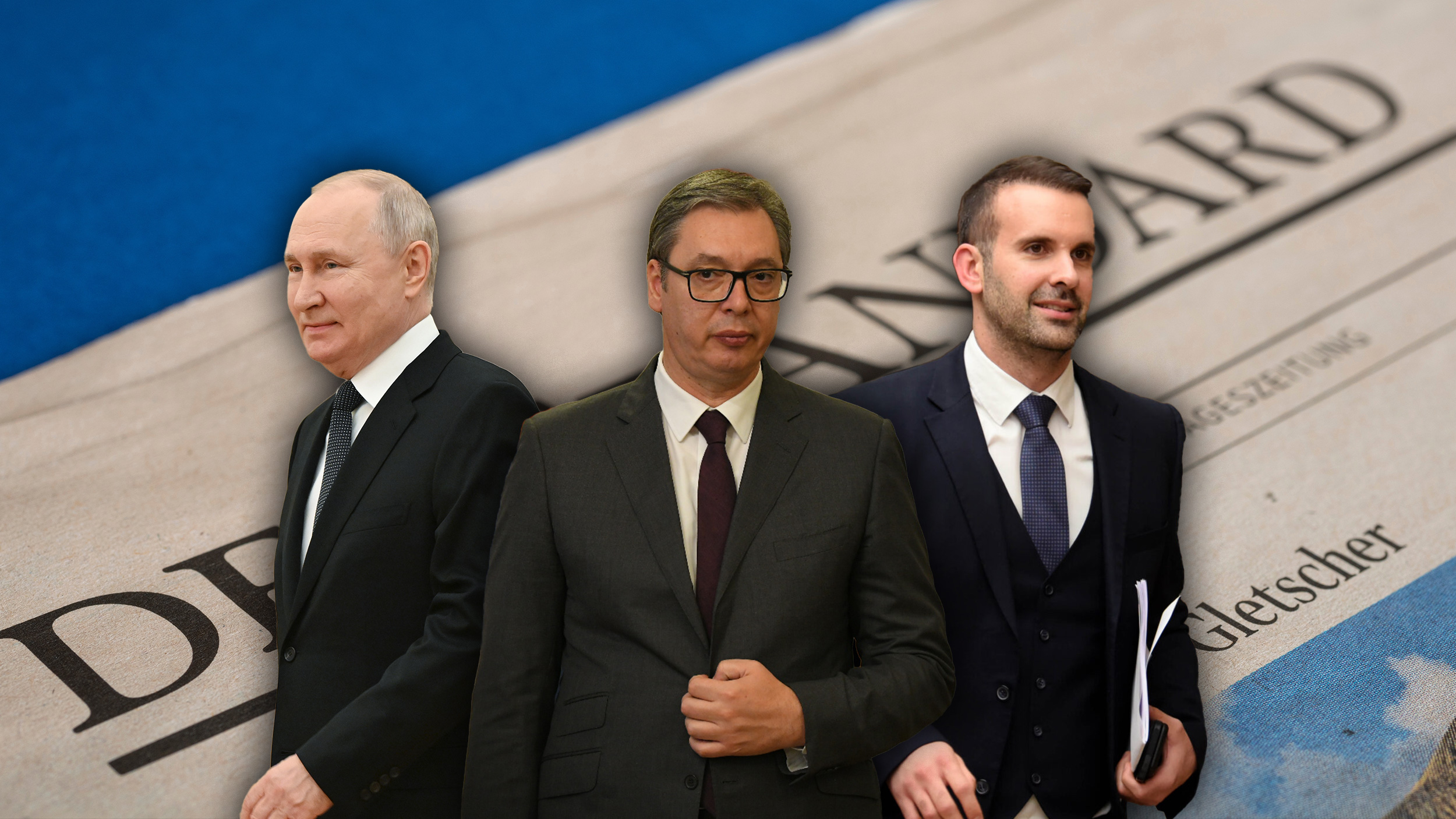Milojko Spajić, Aleksandar Vučić, Vladimir Putini  Der Standard