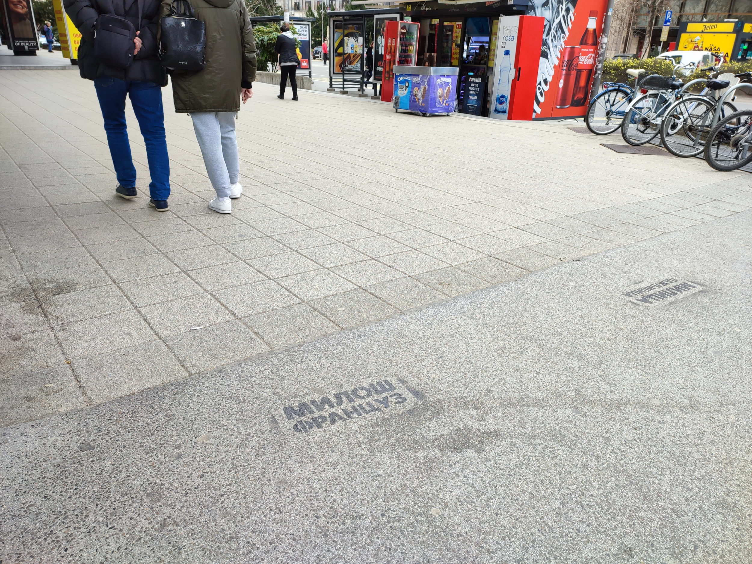 Novi Sad_natpisi protiv Milice Zavetnice i Milosa Jovanovica foto Nenad Mihajlovic _3783