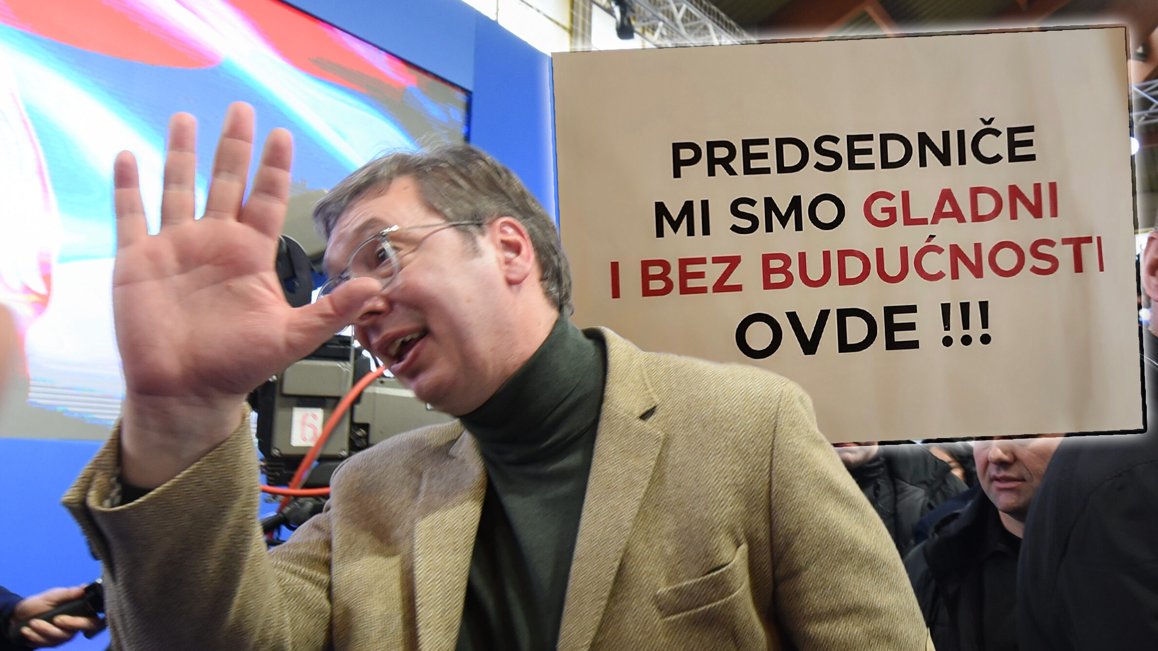 Vranje, 11. marta 2023.- Predsednik Aleksandar Vučić u poseti Pčinskom okrugu. Obraćanje građanima u Sportskoj hali Vranje. FOTO TANJUG/ MILOŠ MILIVOJEVIĆ/ bs