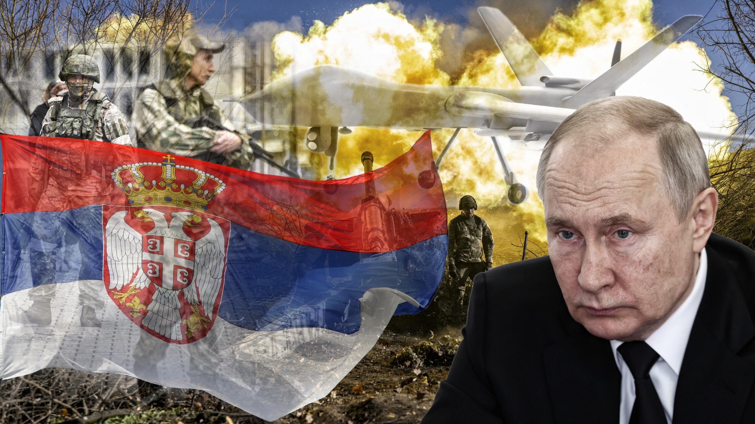 vladimir putin, ukrajina, rat, srbi koji ratuju u ukrajini kombo Foto: BULENT KILIC / AFP / Profimedia/Shutterstock