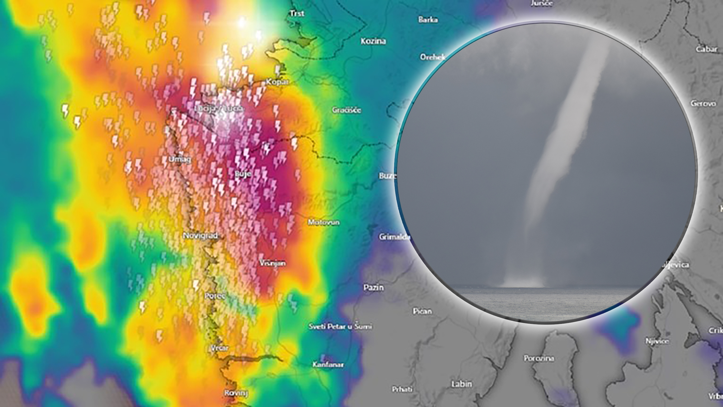 Pijavica mapa hrvatska