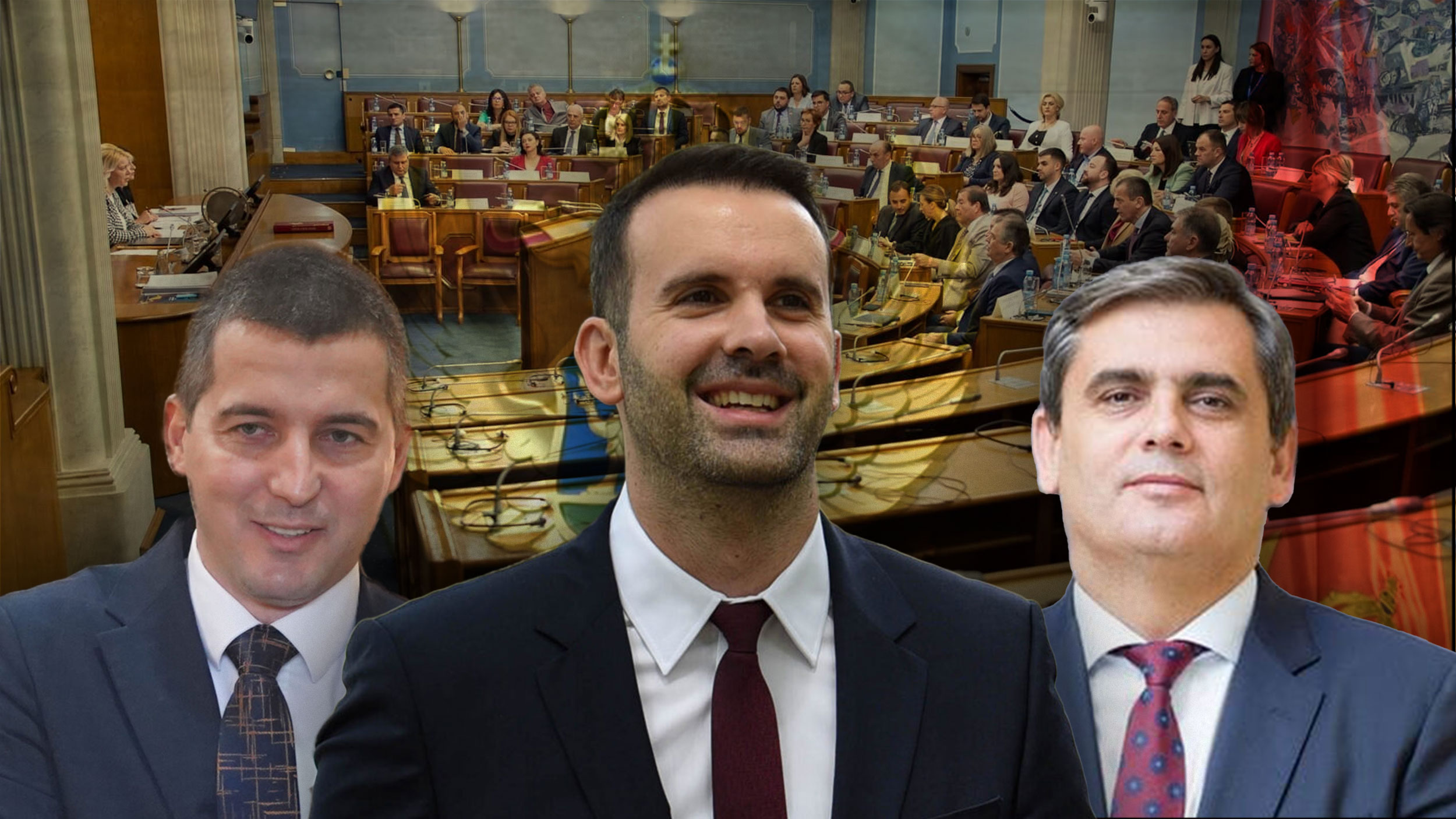 Aleksa Bečić,Milojko Spajić  Ervin Ibrahimović, Skupština Crne Gore