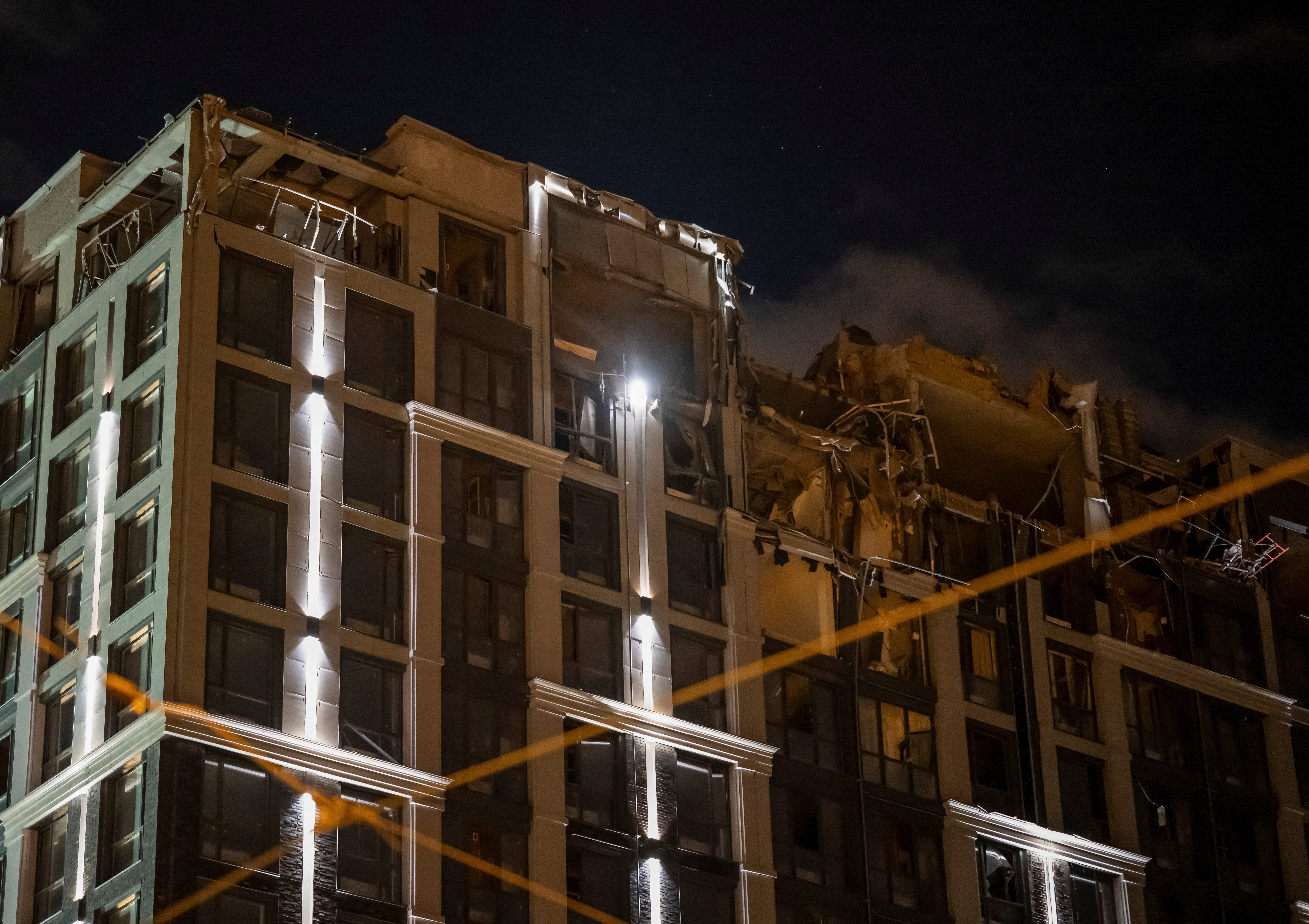 A view shows an apartment building damaged by a Russian missile strike, amid Russia's attack on Ukraine, in Dnipro, Ukraine July 28, 2023. REUTERS/Viacheslav Ratynskyi