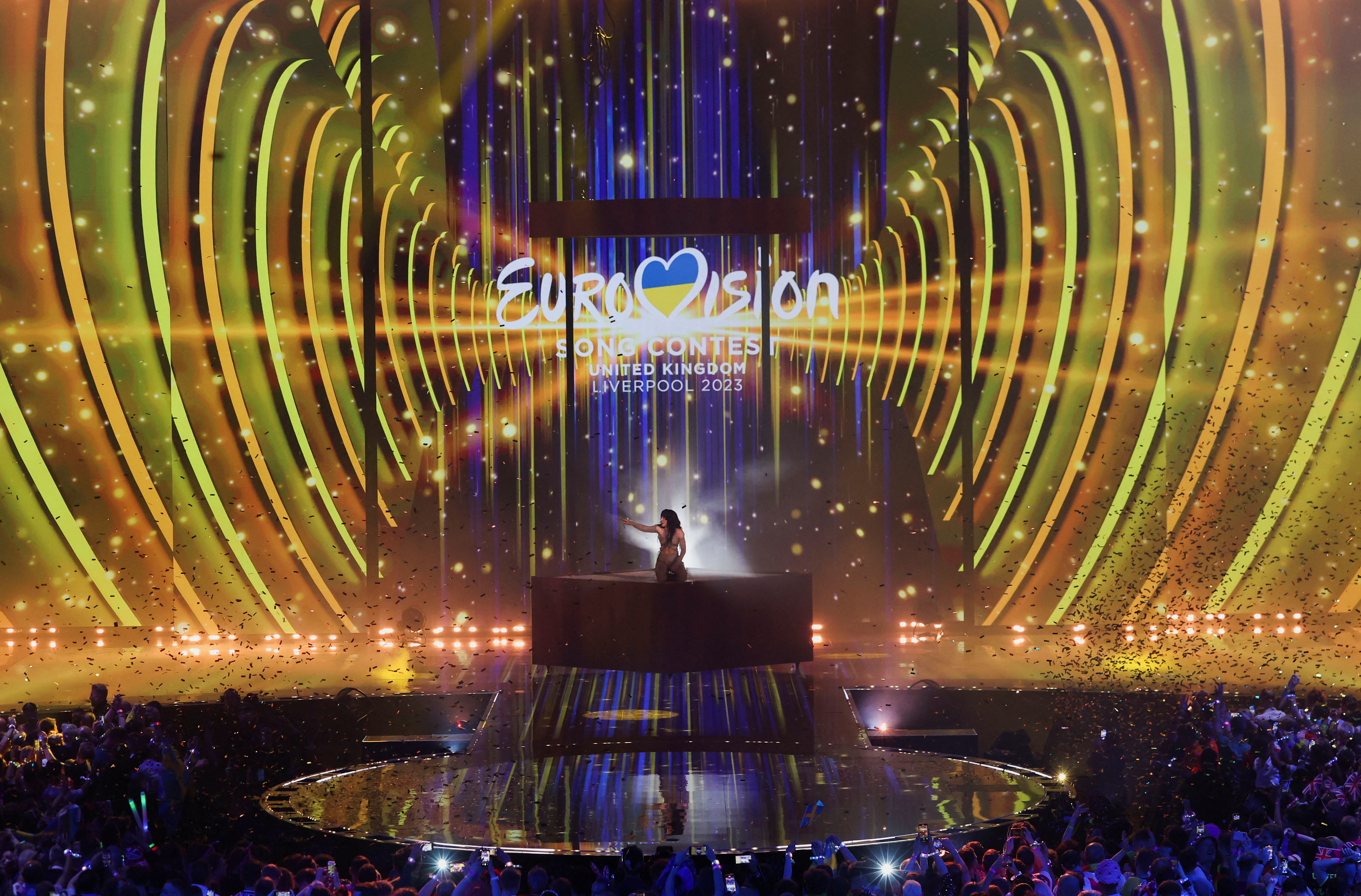 Loreen from Sweden performs after winning the 2023 Eurovision Song Contest in Liverpool, Britain, May 14, 2023. REUTERS/Phil Noble