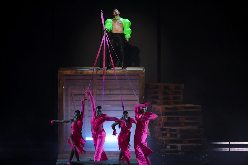 Kaarija from Finland performs during the first semi-final of the 2023 Eurovision Song Contest in Liverpool, Britain, May 9, 2023. REUTERS/Phil Noble