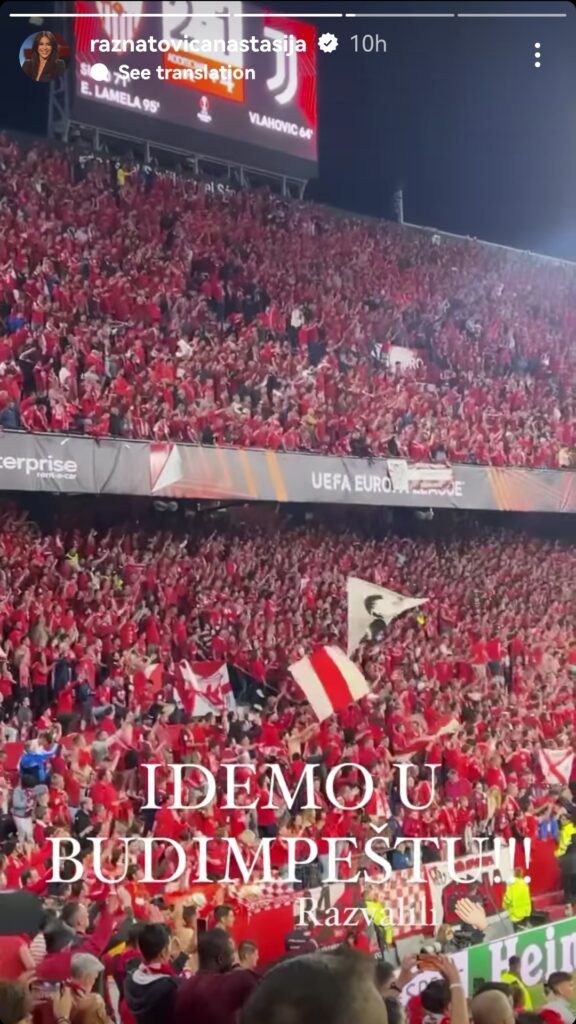 Instagram Story. Anstasija Ražnatović