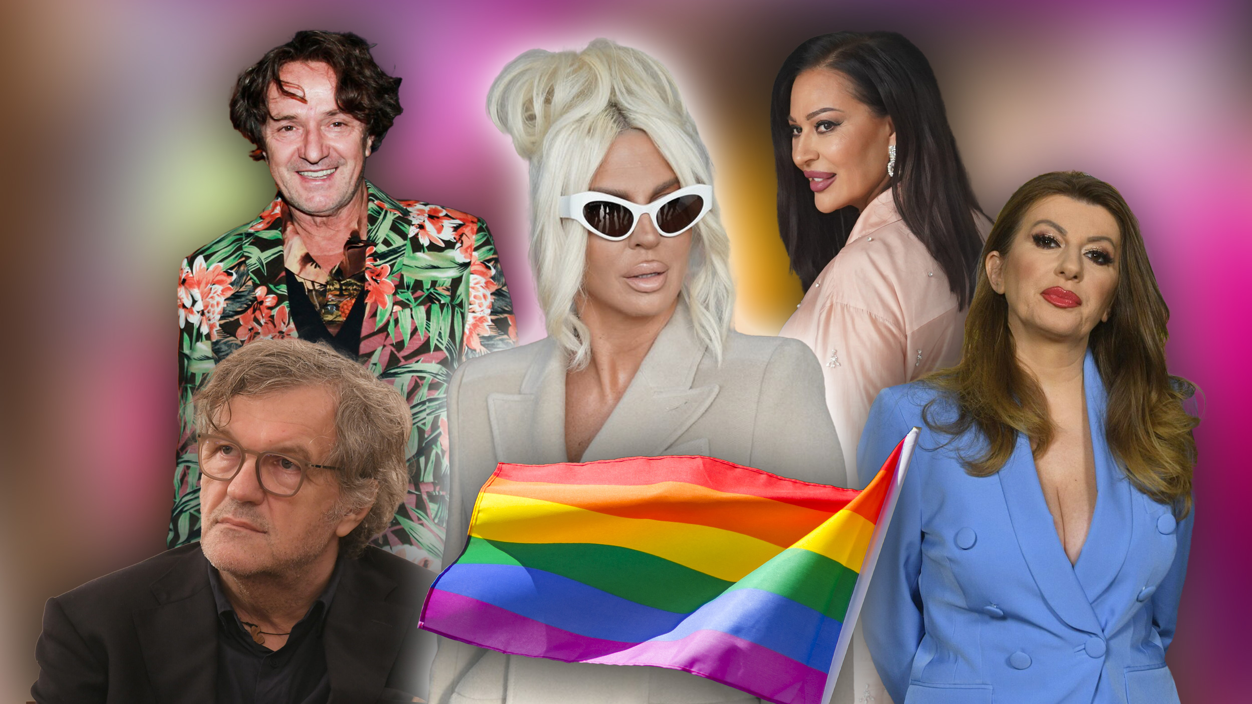 Emir Kusturica, Goran Bregović, Jelena Karleuša, Svetlana Ceca Ražnatović; Viki Miljković