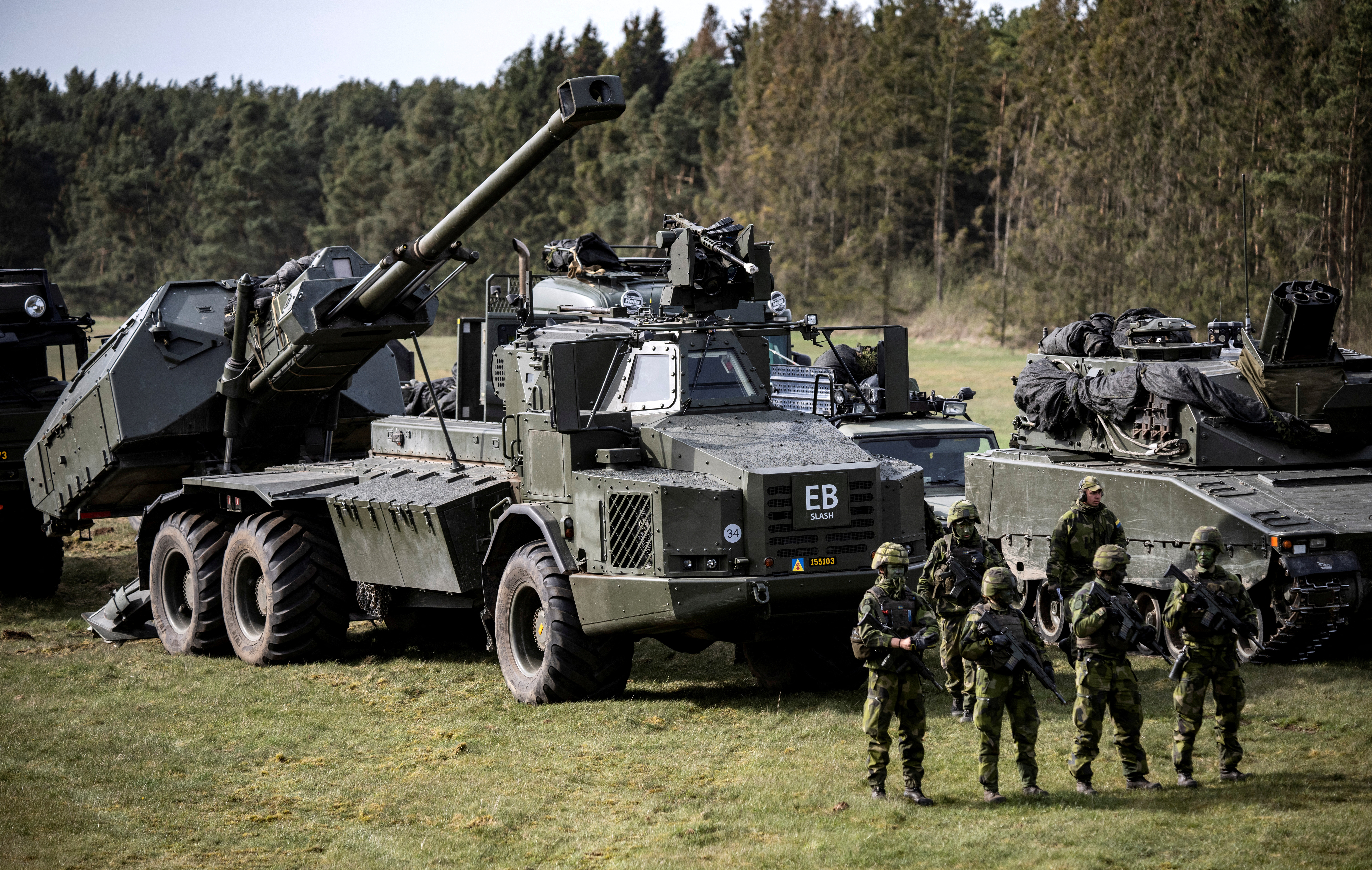 FILE PHOTO: Archer Artillery System of the Boden Artillery Regiment A8 seen during the Aurora 23 military exercise at the Rinkaby firing range outside Kristianstad