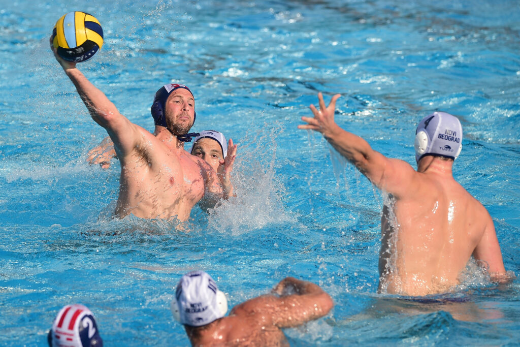 LEN waterpolo Champions League 2022/2023 Final 8 match between VK NOVI BEOGRAD – OLYMPIACOS PIRAEUS played at sc 11 April on 31.05.2023 in Belgrade, Serbia. (Photo by Dusan Milenkovic/Starsport.rs ©)