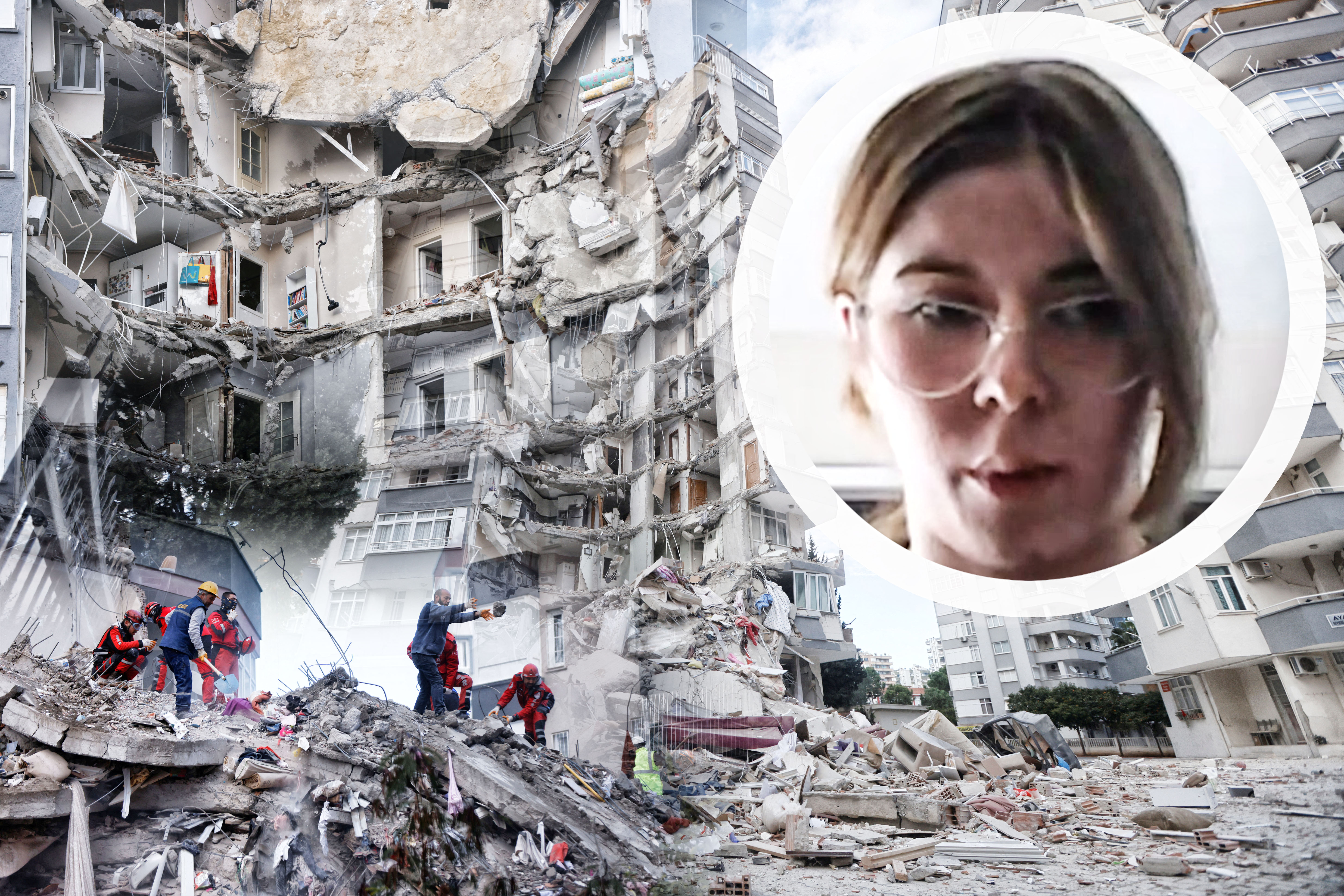 Turska zemljotres Jovana Obrenović A view shows a semi collapsed building following the earthquake in Adana, Turkey, February 7, 2023. REUTERS/Emilie Madi 
     TPX IMAGES OF THE DAY
