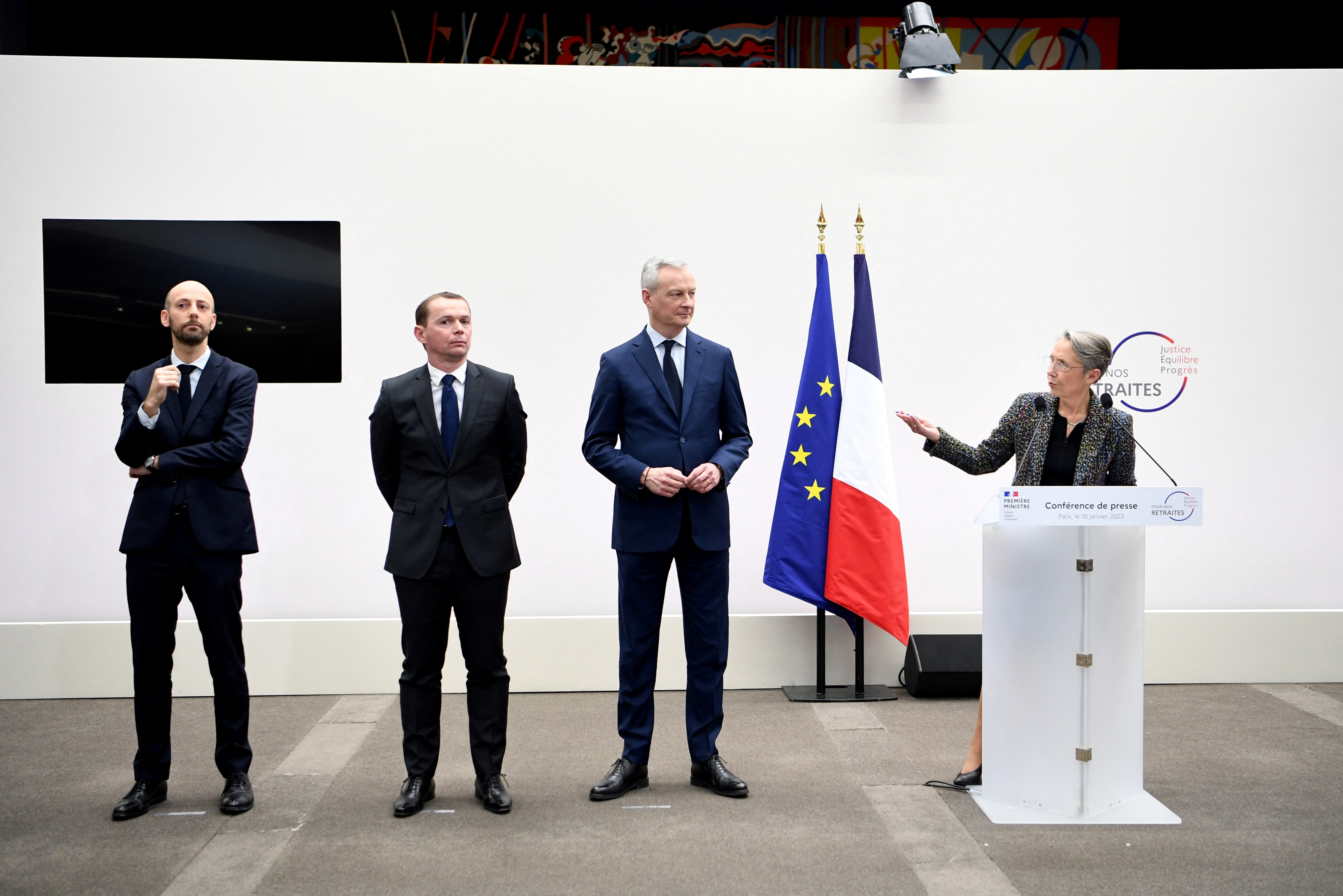 Government's plan for a pension reform presentation in Paris
