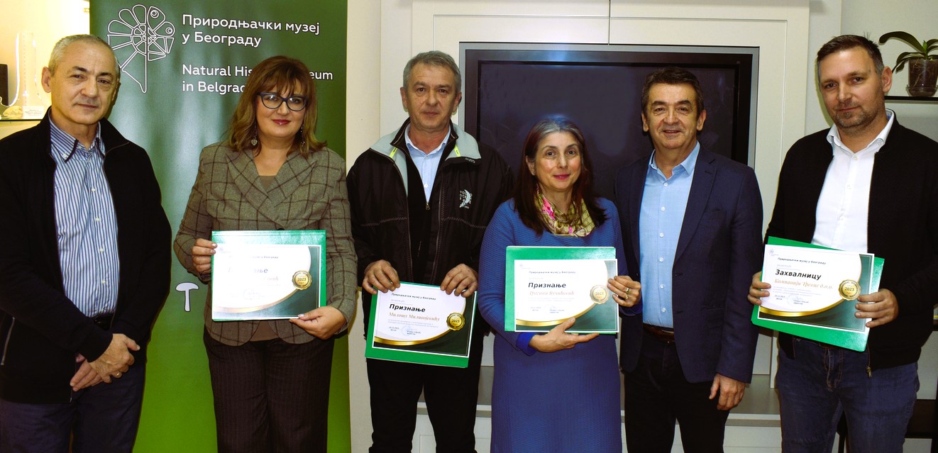 Prirodnjački muzej, Prof. dr Ljupko Rundić, dr Aleksandra Savić, Miloš Milivojević, Dragana Vučinić, Slavko Spasić i Jovica Zeković.