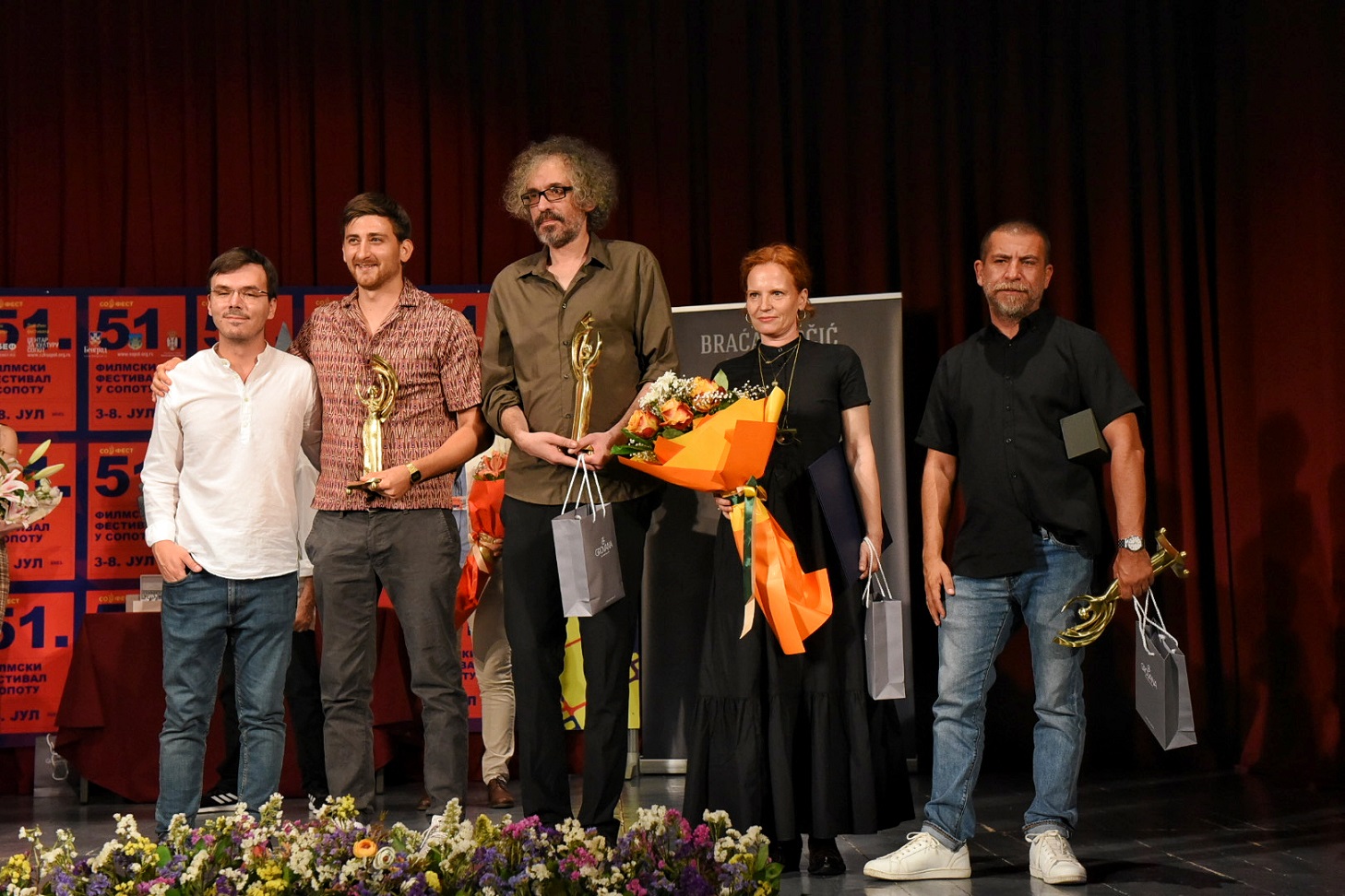 DOBITNICI_Miroslav Djurdjevic, Matija Gluscevic, Nenad Pavlovic, Lidija Andric, Milos Radunovic, Sopot, foto CEBEF Belkisa Abdulovic